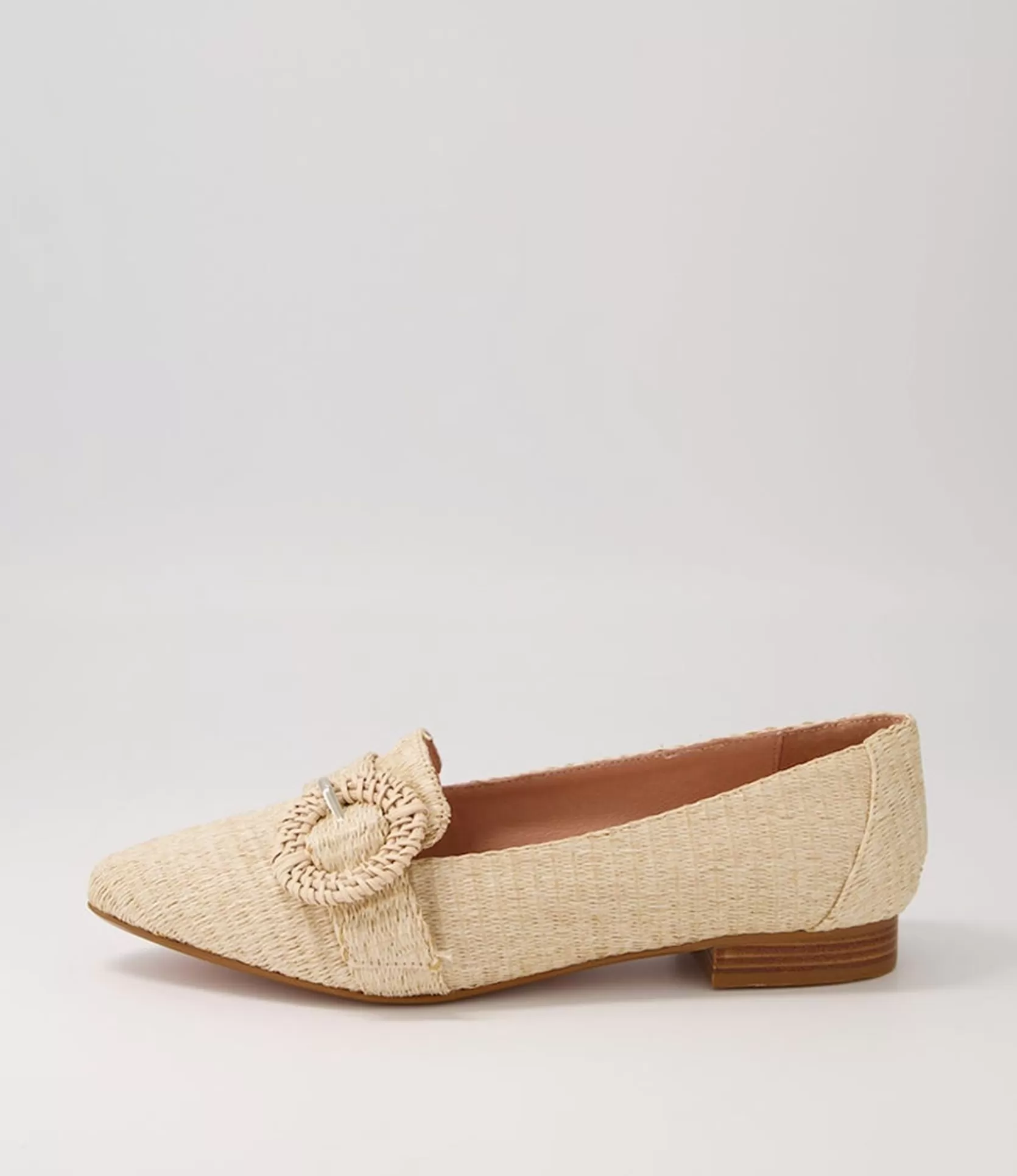 Best Demira Cream Woven Flat Shoes Women Flats