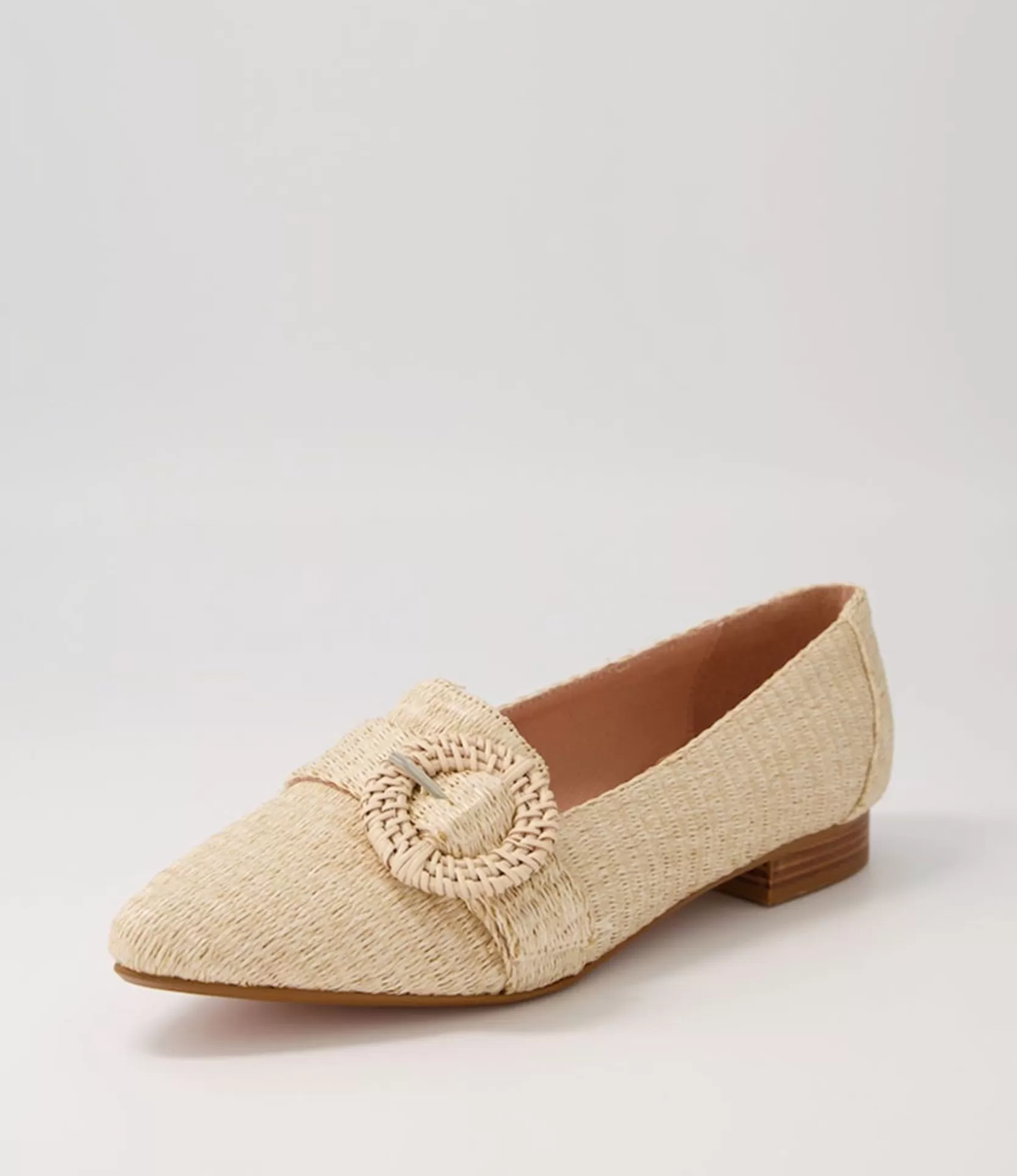 Best Demira Cream Woven Flat Shoes Women Flats