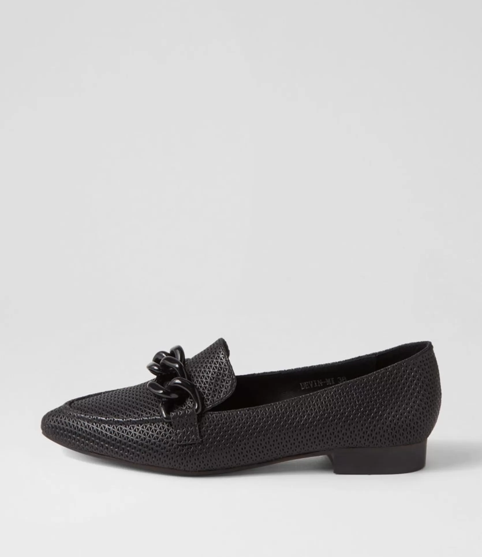 Fashion Devin Black Leather Loafers Women Loafers