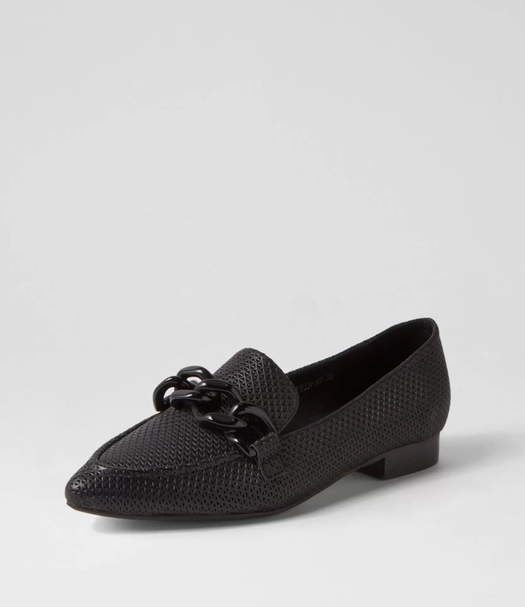 Fashion Devin Black Leather Loafers Women Loafers
