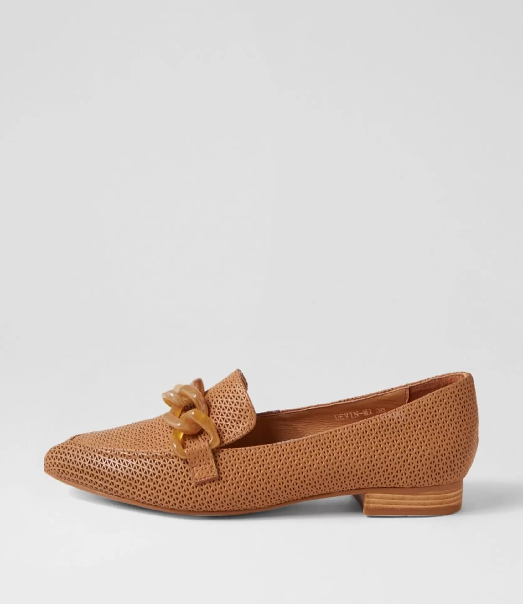 Cheap Devin Dark Tan Leather Loafers Women Loafers