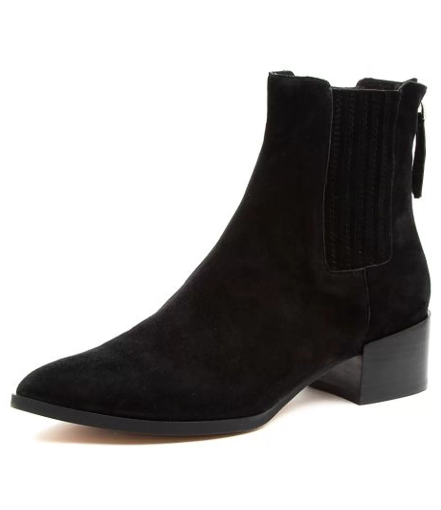 New Dita Black Suede Women Ankle Boots