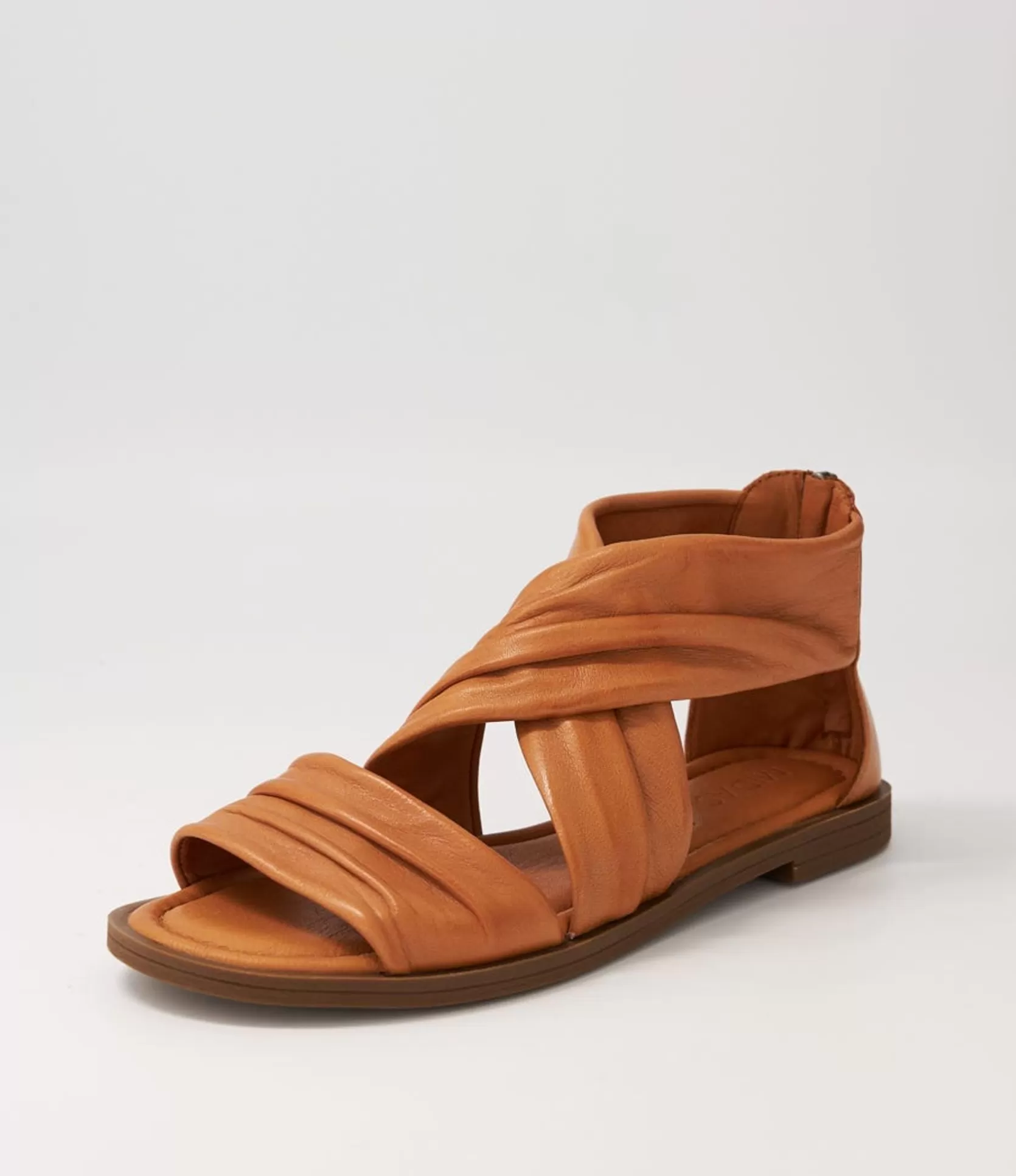 Best Sale Dizzee Tan Leather Sandals Women Flats