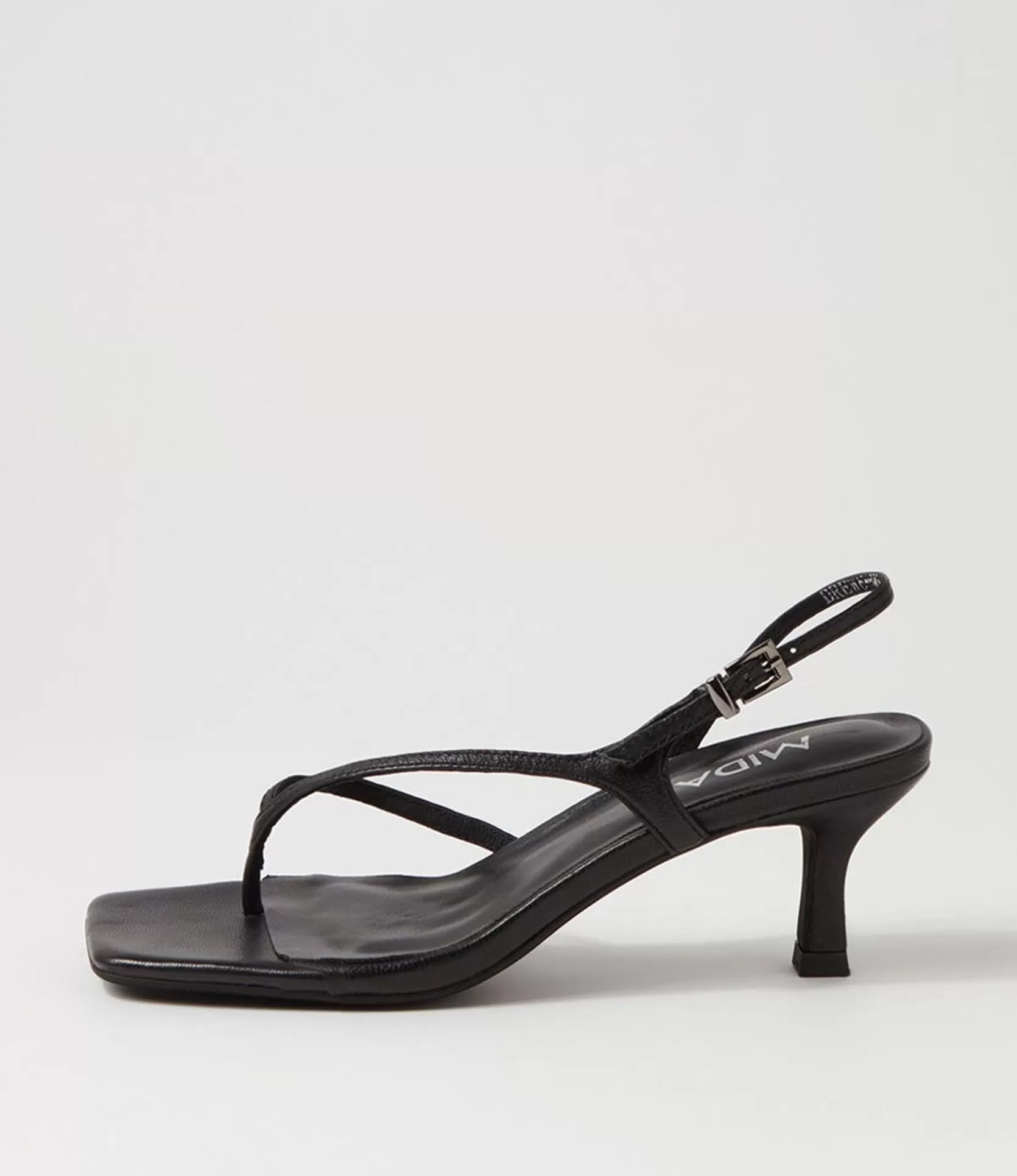 Shop Drewe Black Leather Sandals Women Heels
