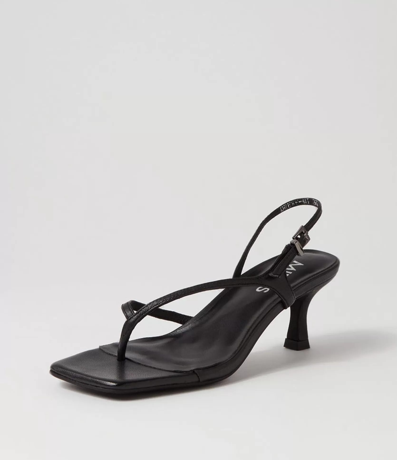 Shop Drewe Black Leather Sandals Women Heels