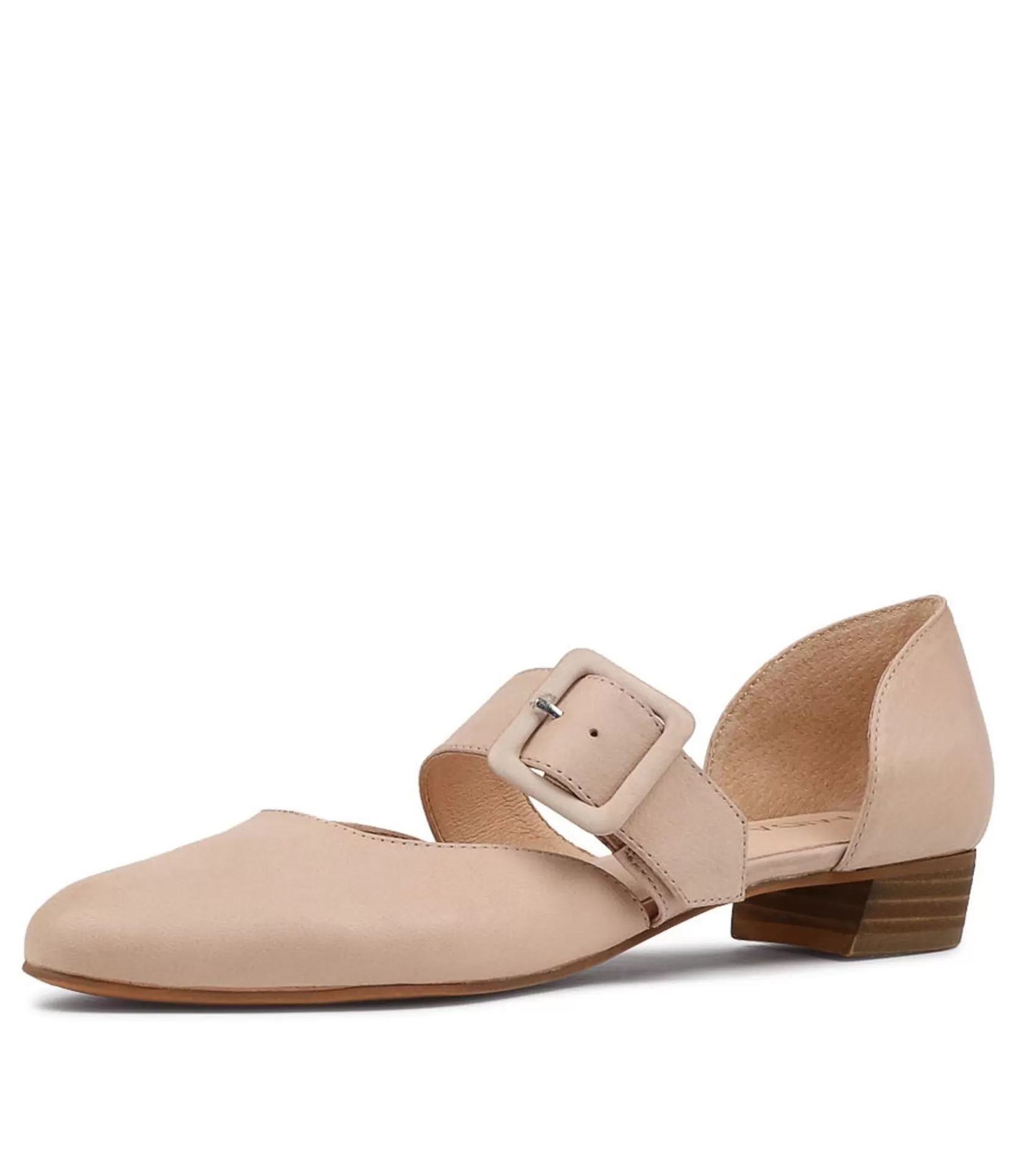 Cheap Ebbie Cafe Leather Flat Shoes Women Flats