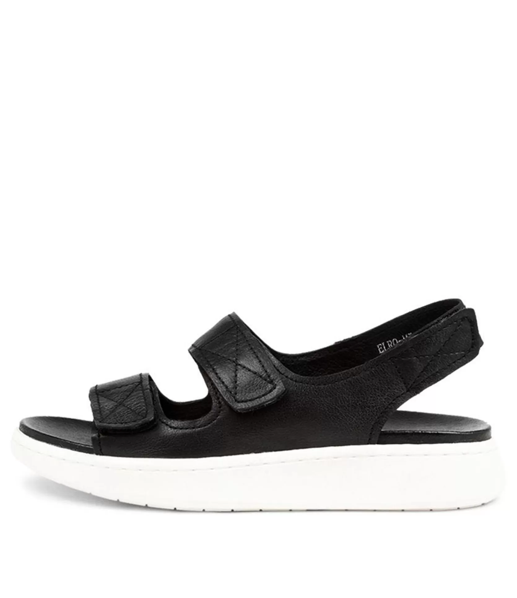 Best Elro Black Leather Women Flats