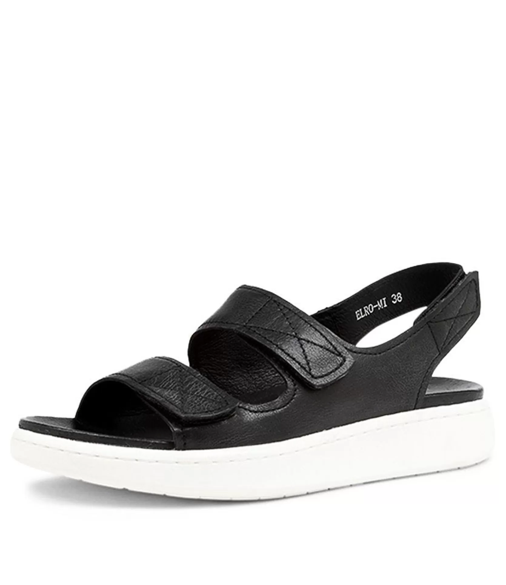 Best Elro Black Leather Women Flats