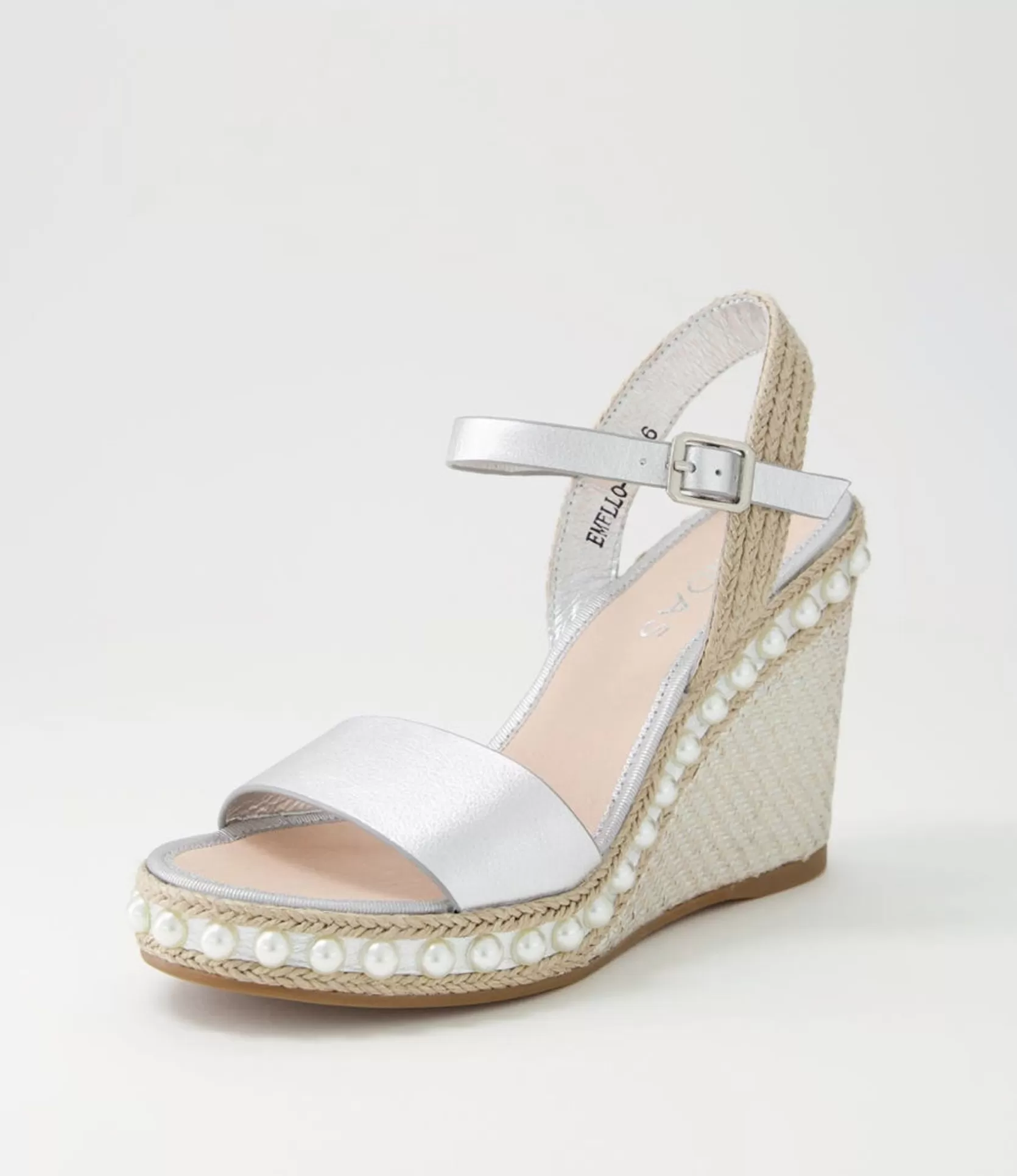Store Emello Silver Multi Sandals Women Wedges