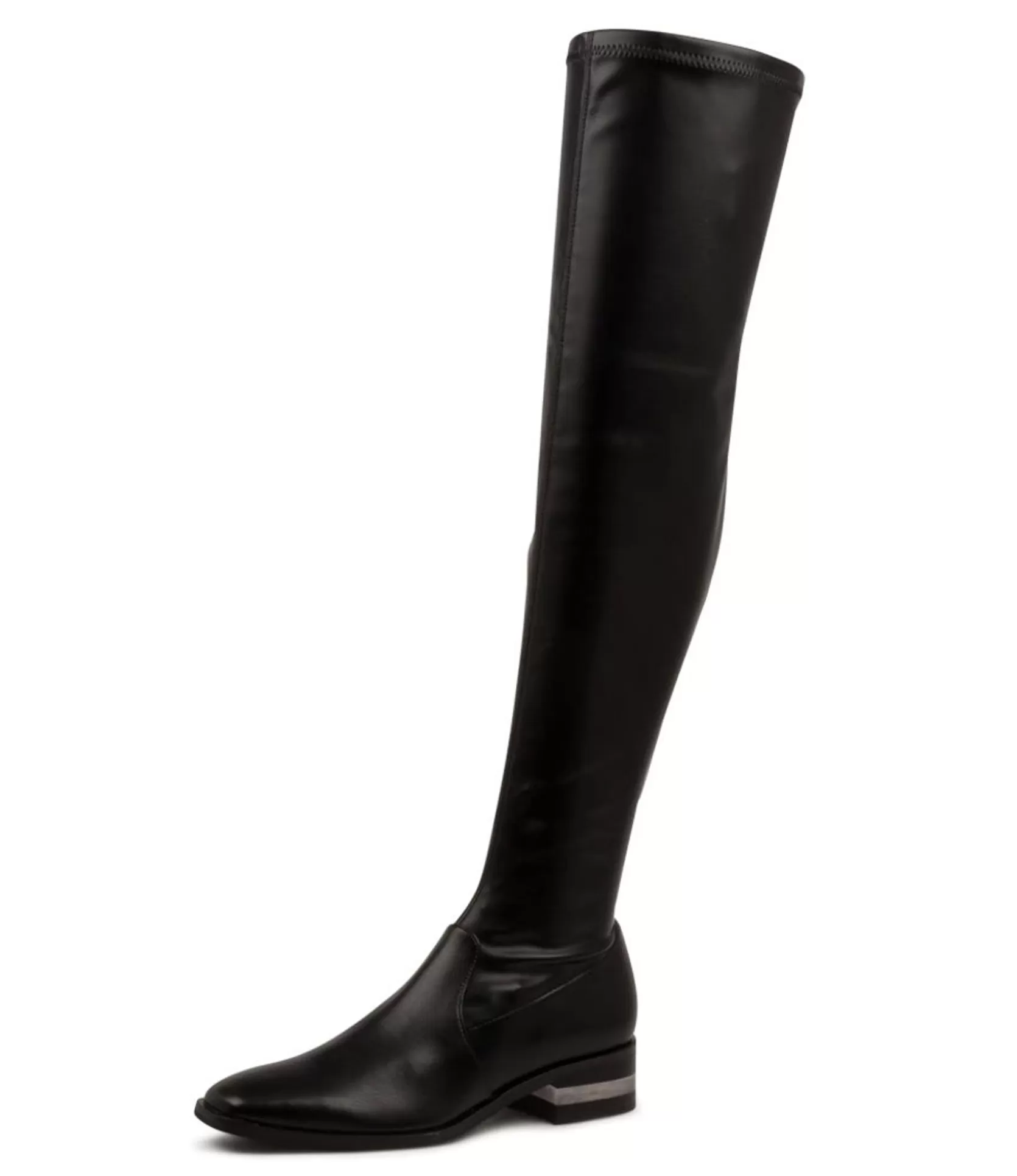 New Farpest Black Smooth Women Boots