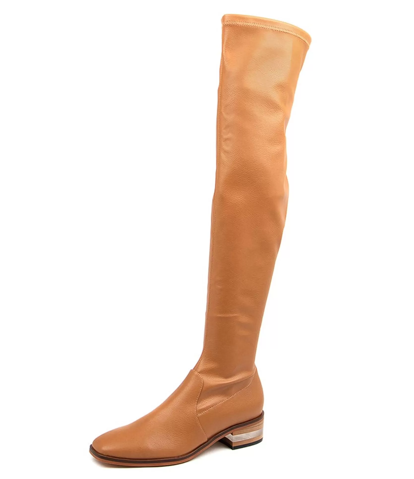 Clearance Farpest Dk Tan Smoooth Women Boots