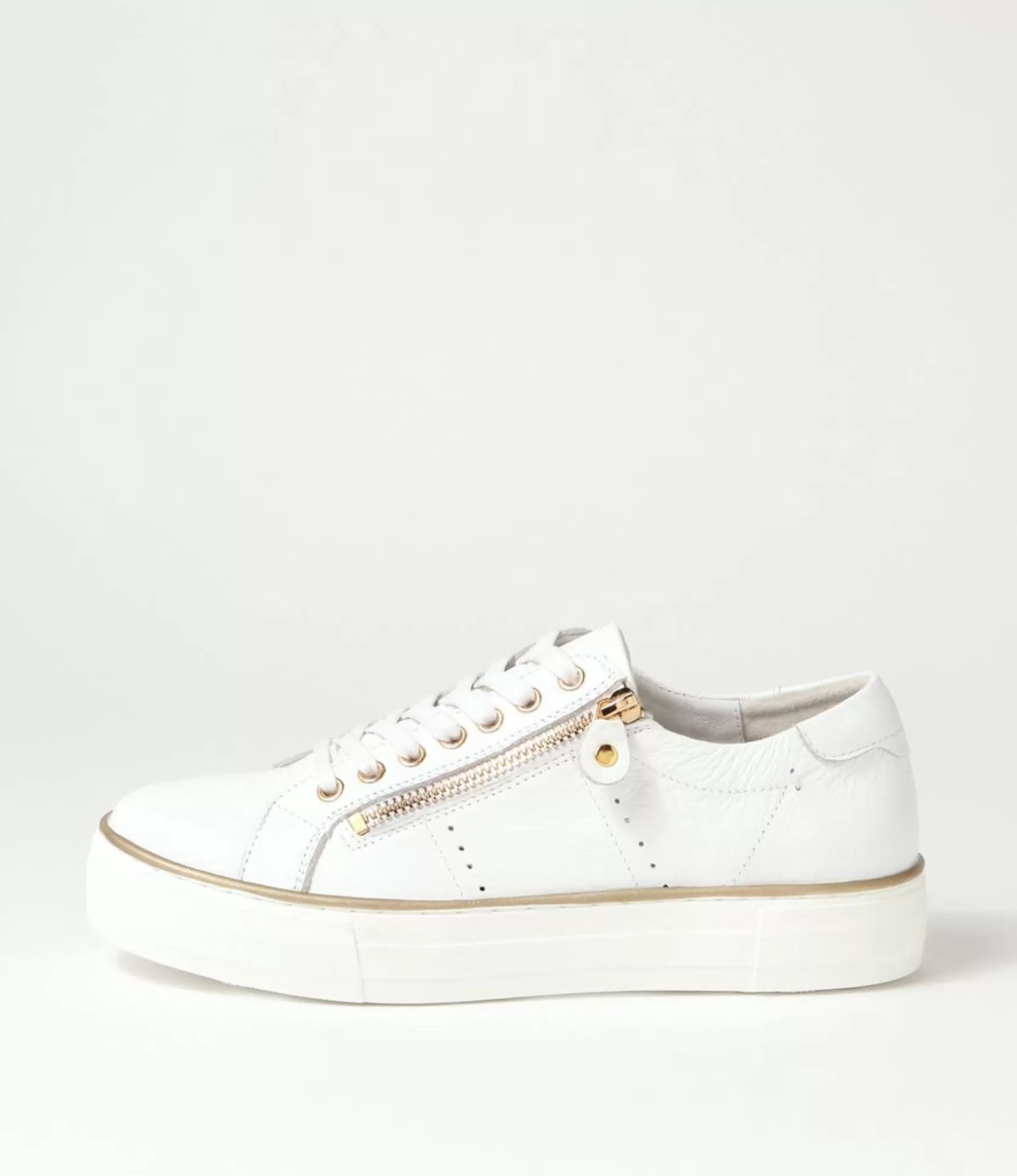 Best Sale Feema White Leather Sneakers Women Sneakers