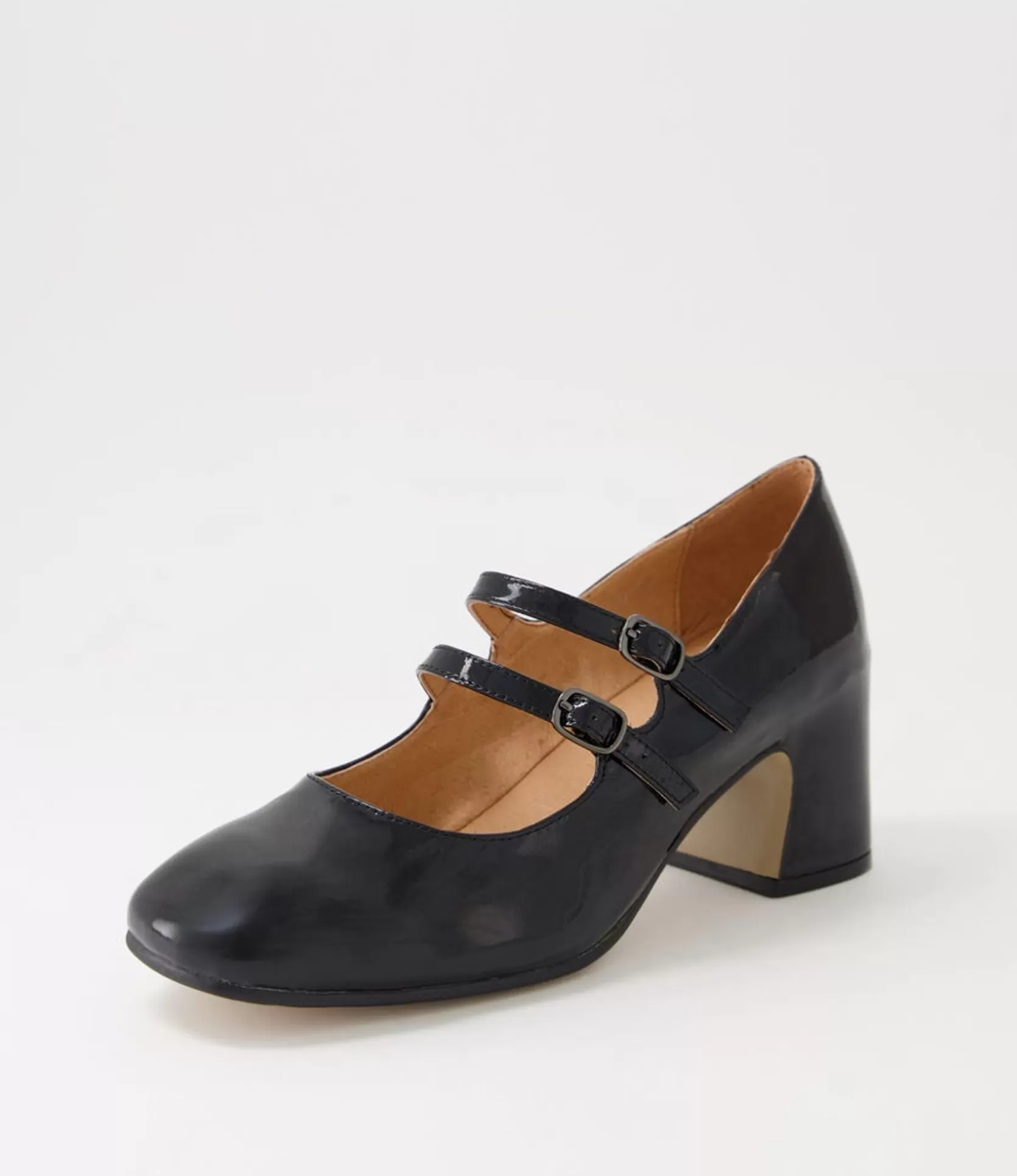 Sale Fiore Black Patent Leather Mary Janes Women Heels