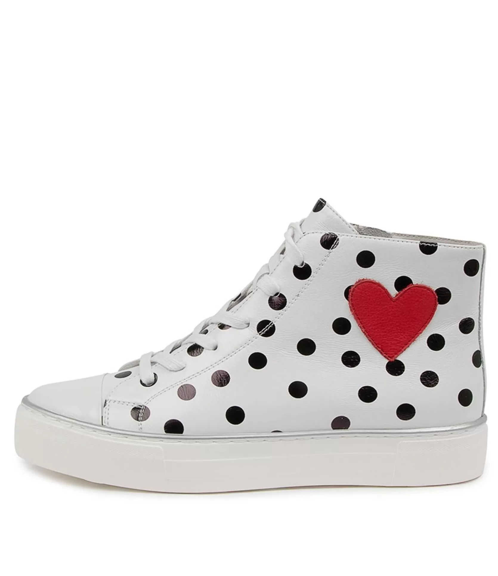 Shop Flick White&Black Spot Women Boots