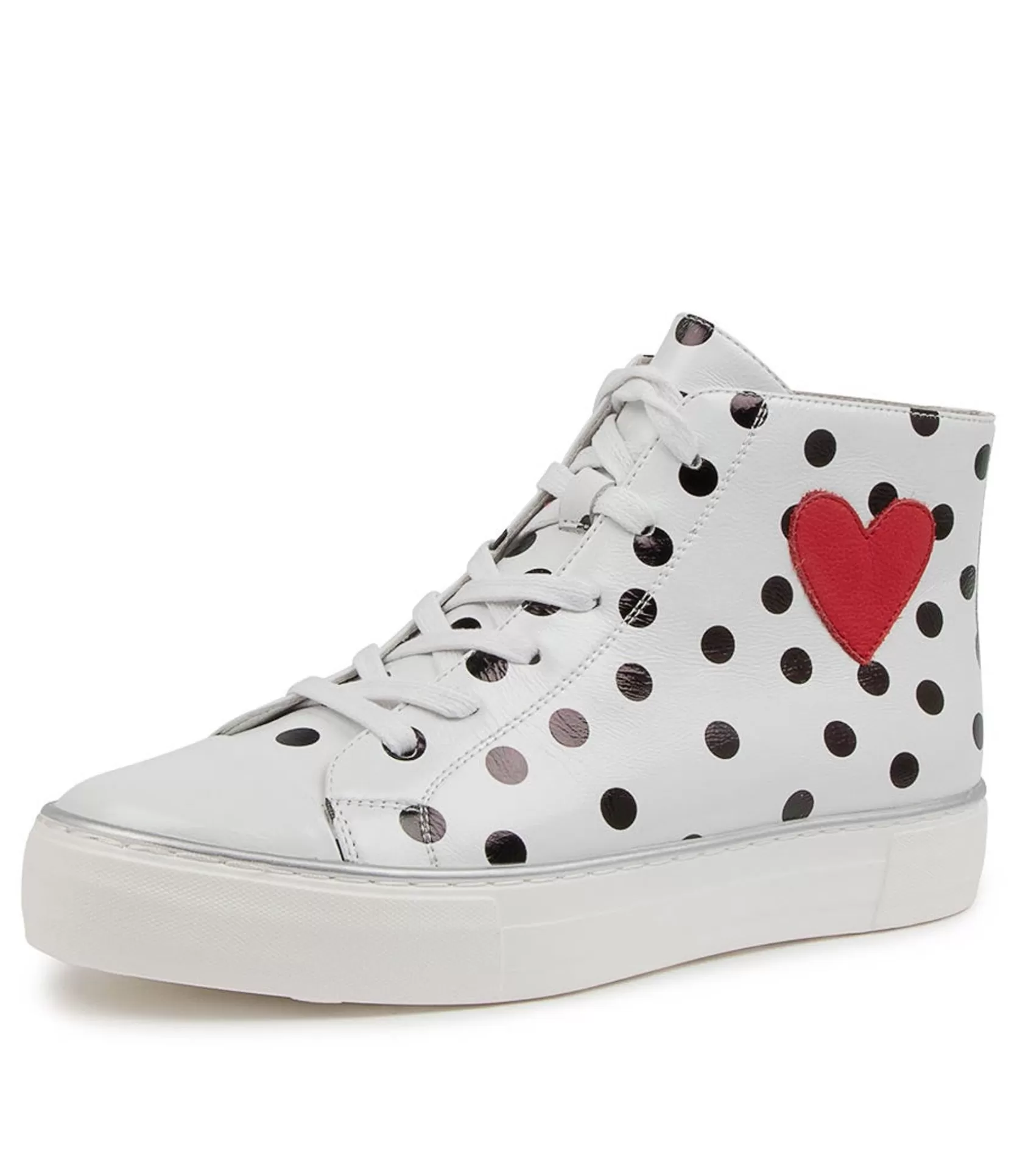 Shop Flick White&Black Spot Women Boots