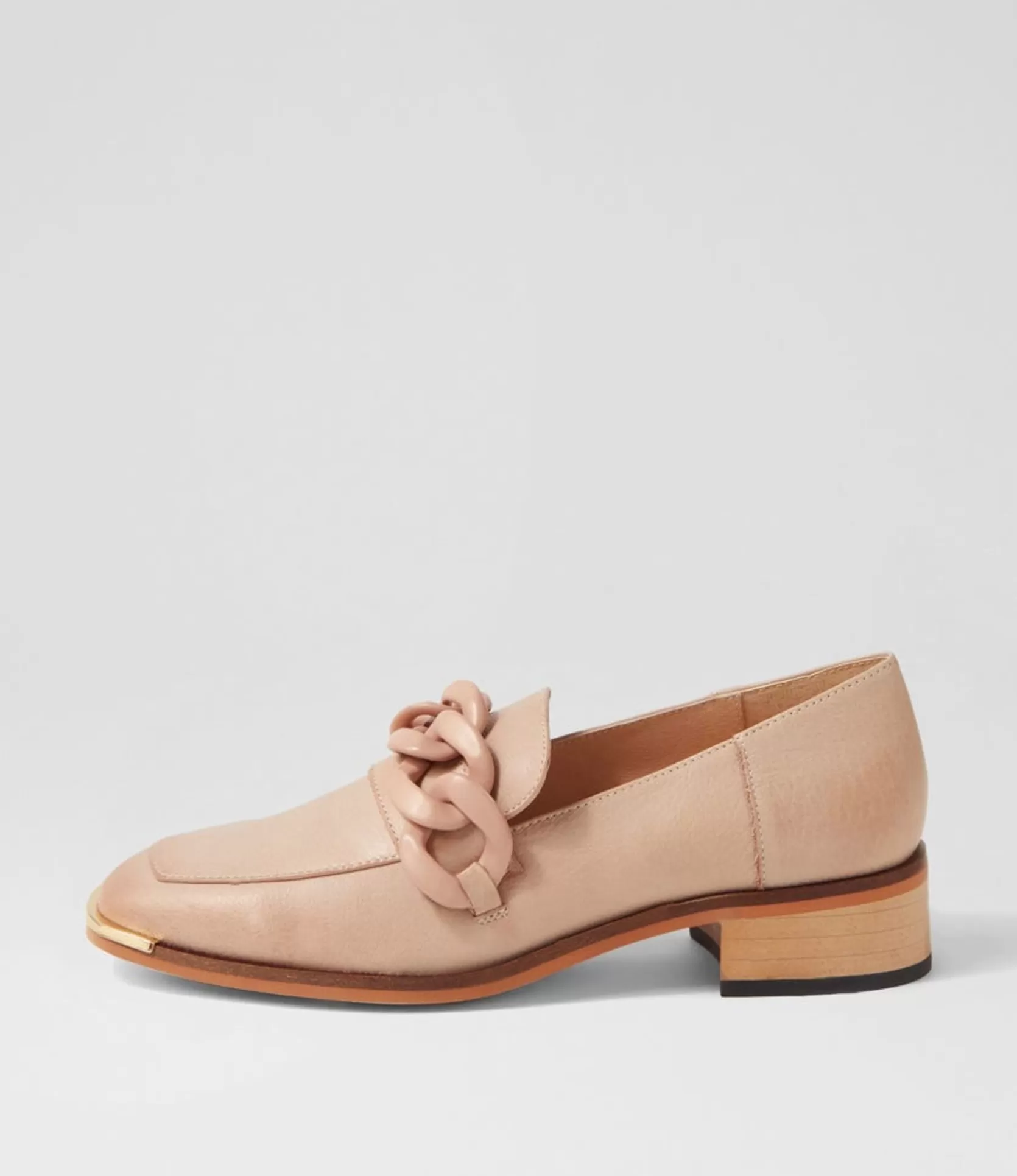Online Freyah Nude Leather Heels Women Loafers