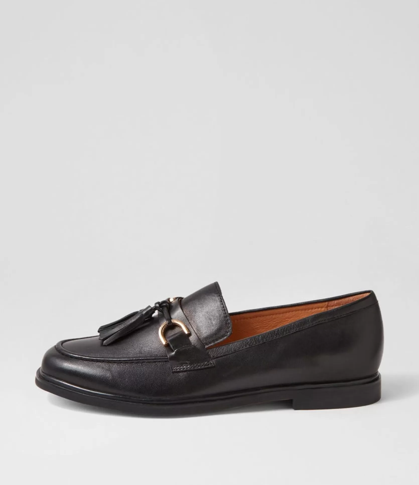 Discount Gello Black Leather Loafers Women Loafers
