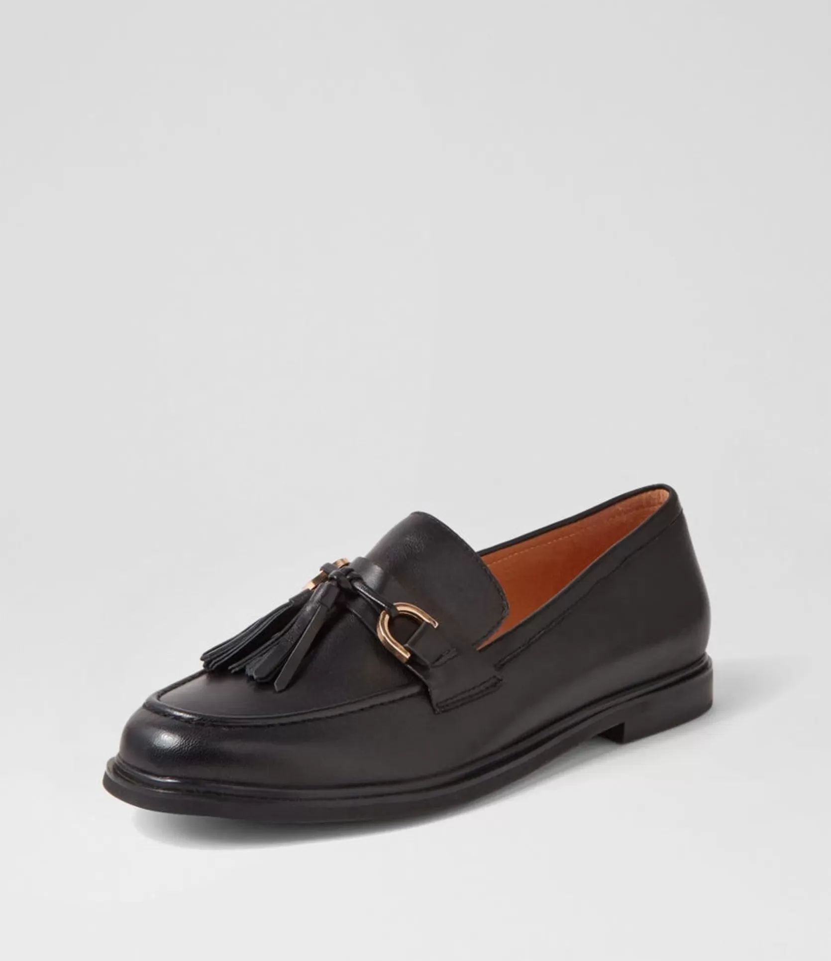 Discount Gello Black Leather Loafers Women Loafers