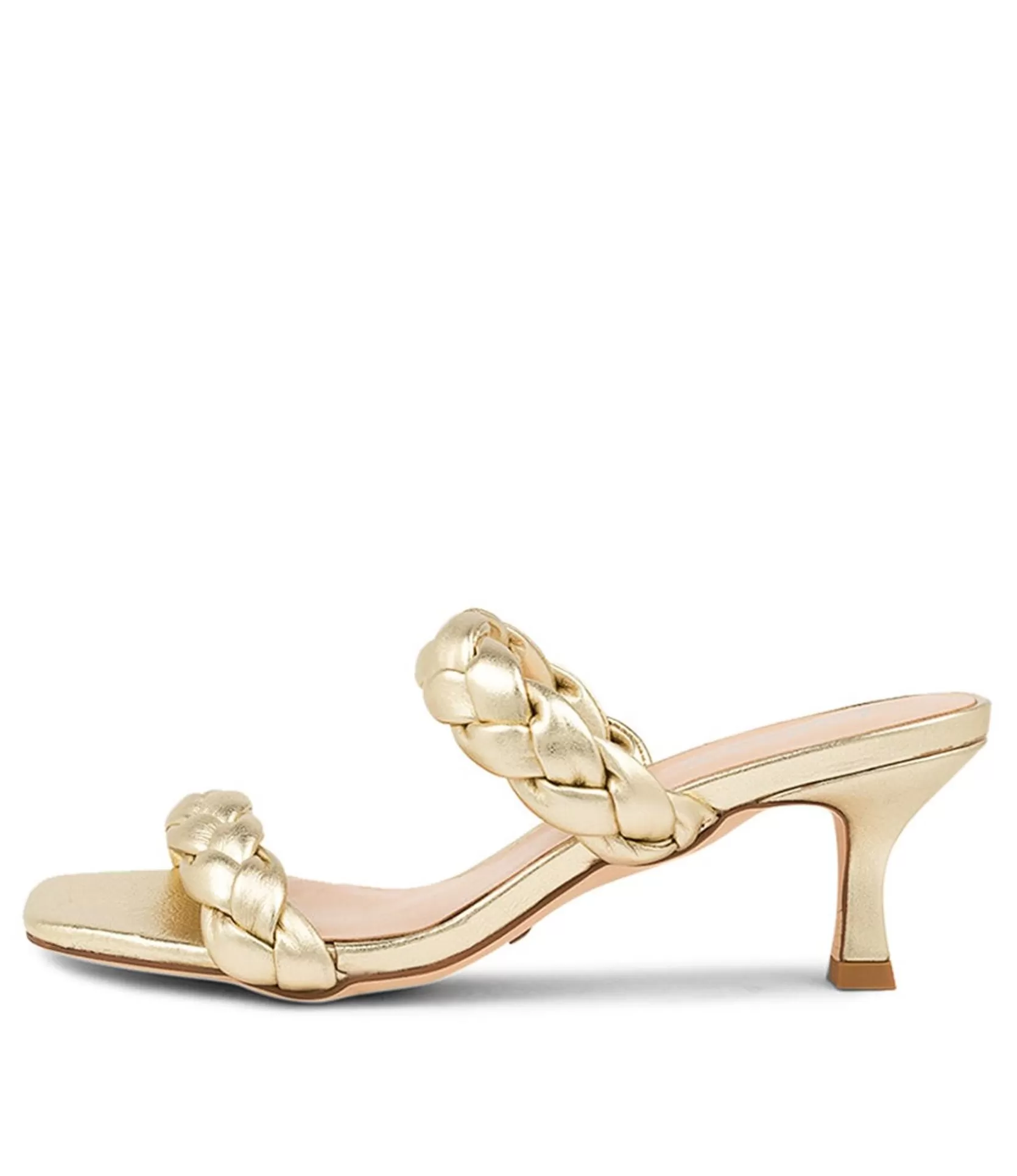 Best Sale Gemmsi Pale Gold Leather Women Heels