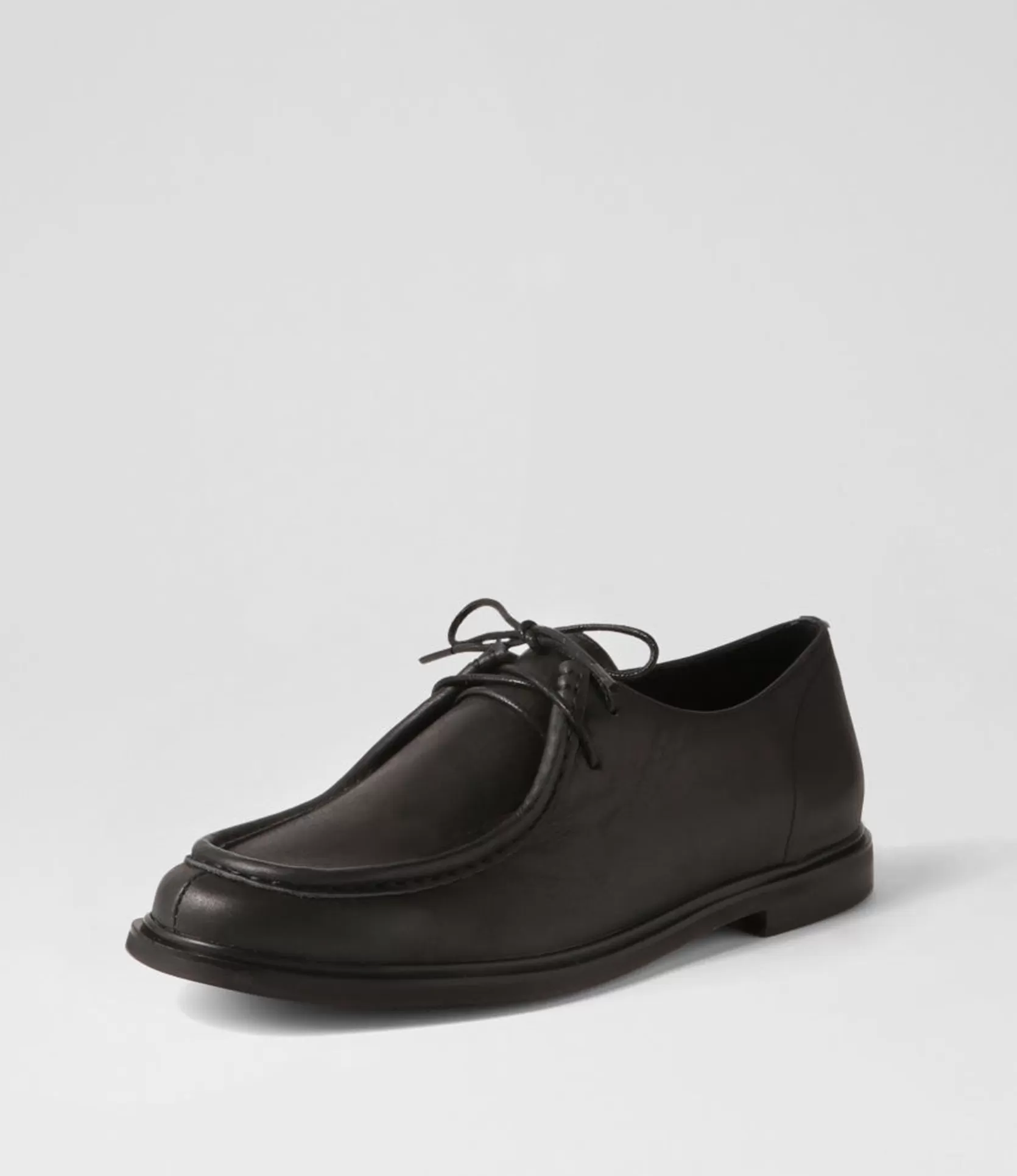 Shop Gessie Black Shine Leather Lace Up Flats Women Flats