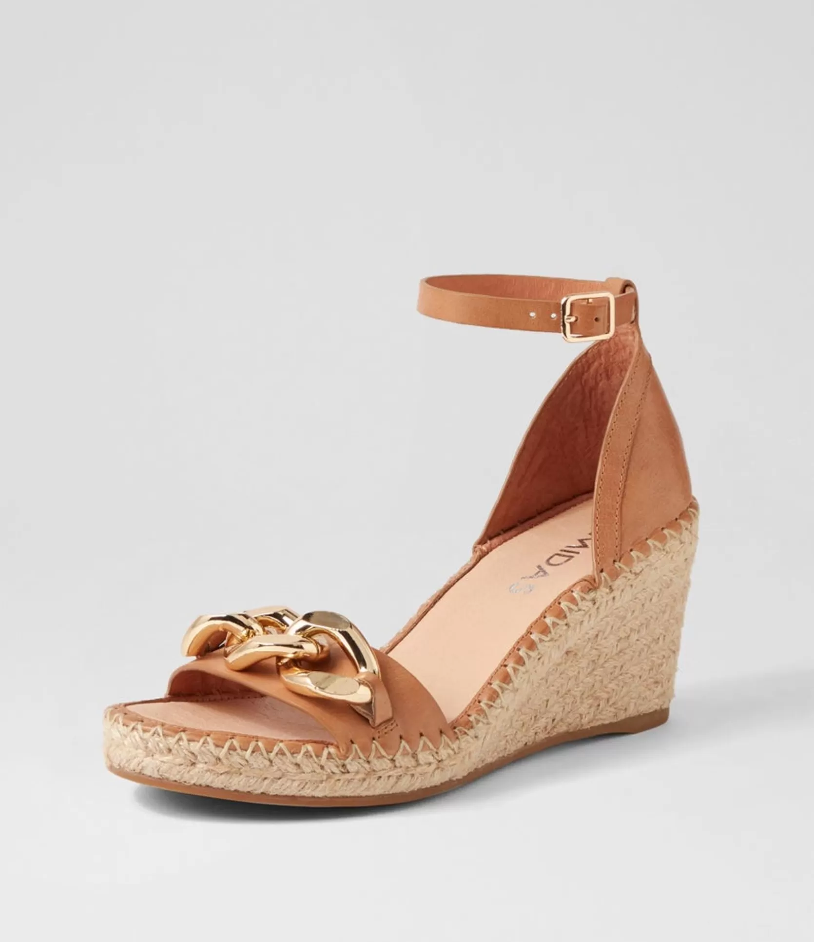 Hot Geysi Tan Natural Rope Leather Sandals Women Wedges