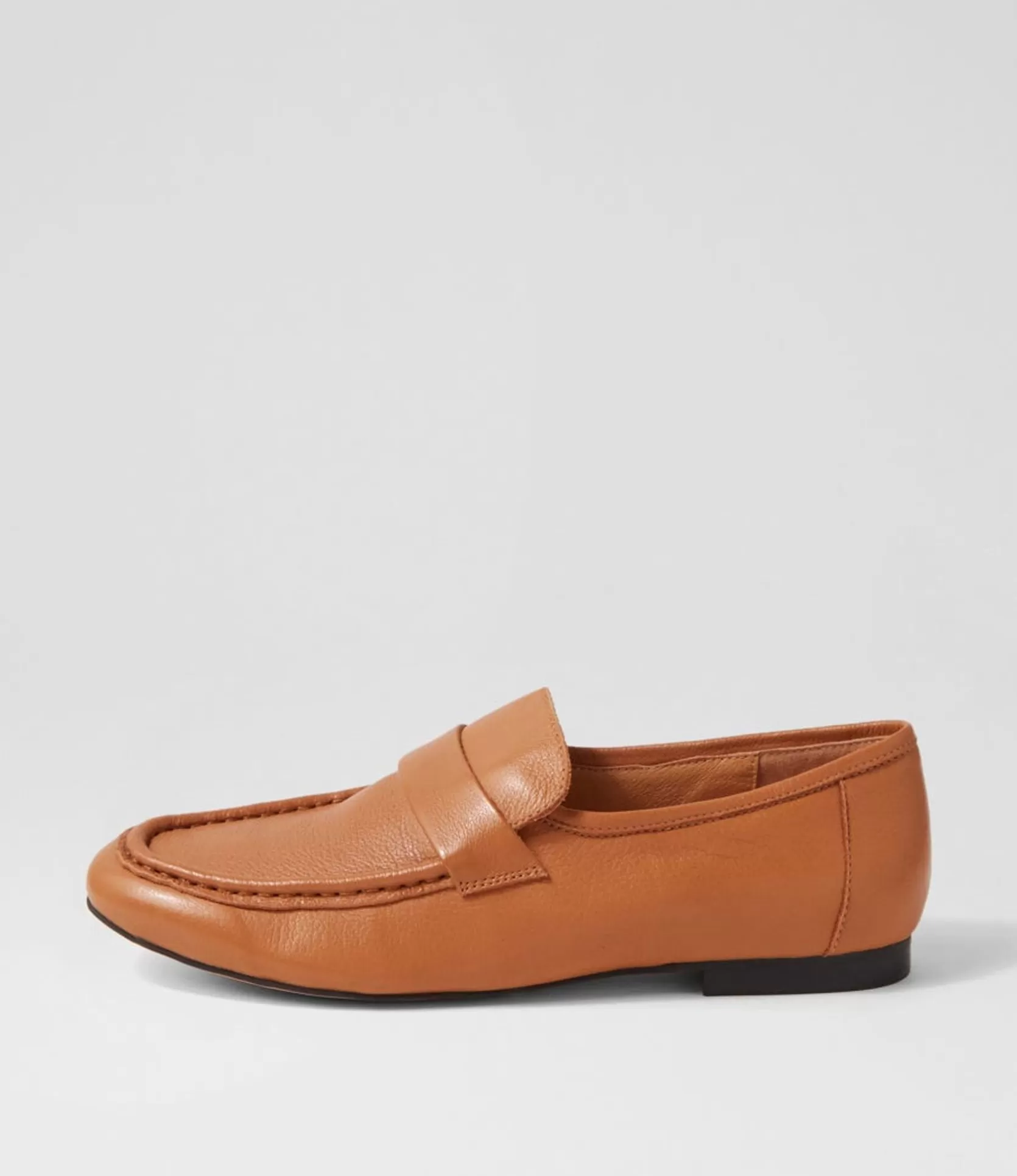 Outlet Gilda Dark Tan Leather Loafers Women Loafers