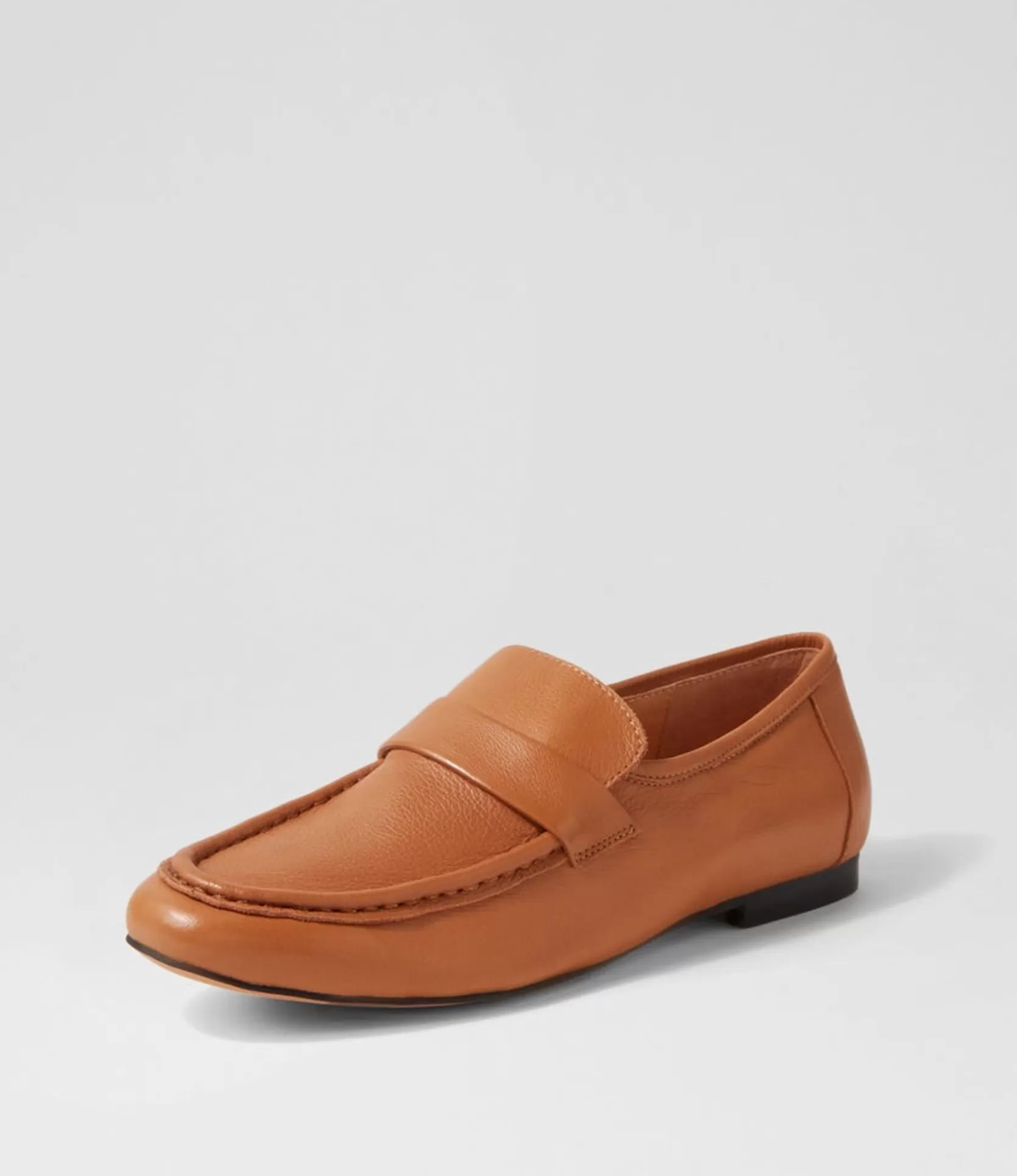 Outlet Gilda Dark Tan Leather Loafers Women Loafers