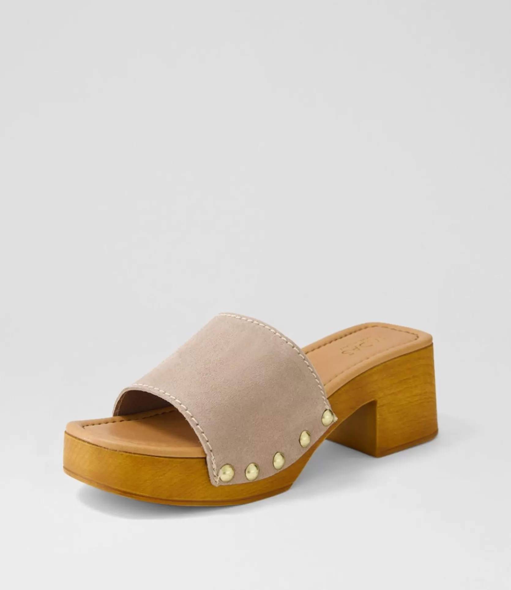 Best Sale Gladd Taupe Suede Sandals Women Heels