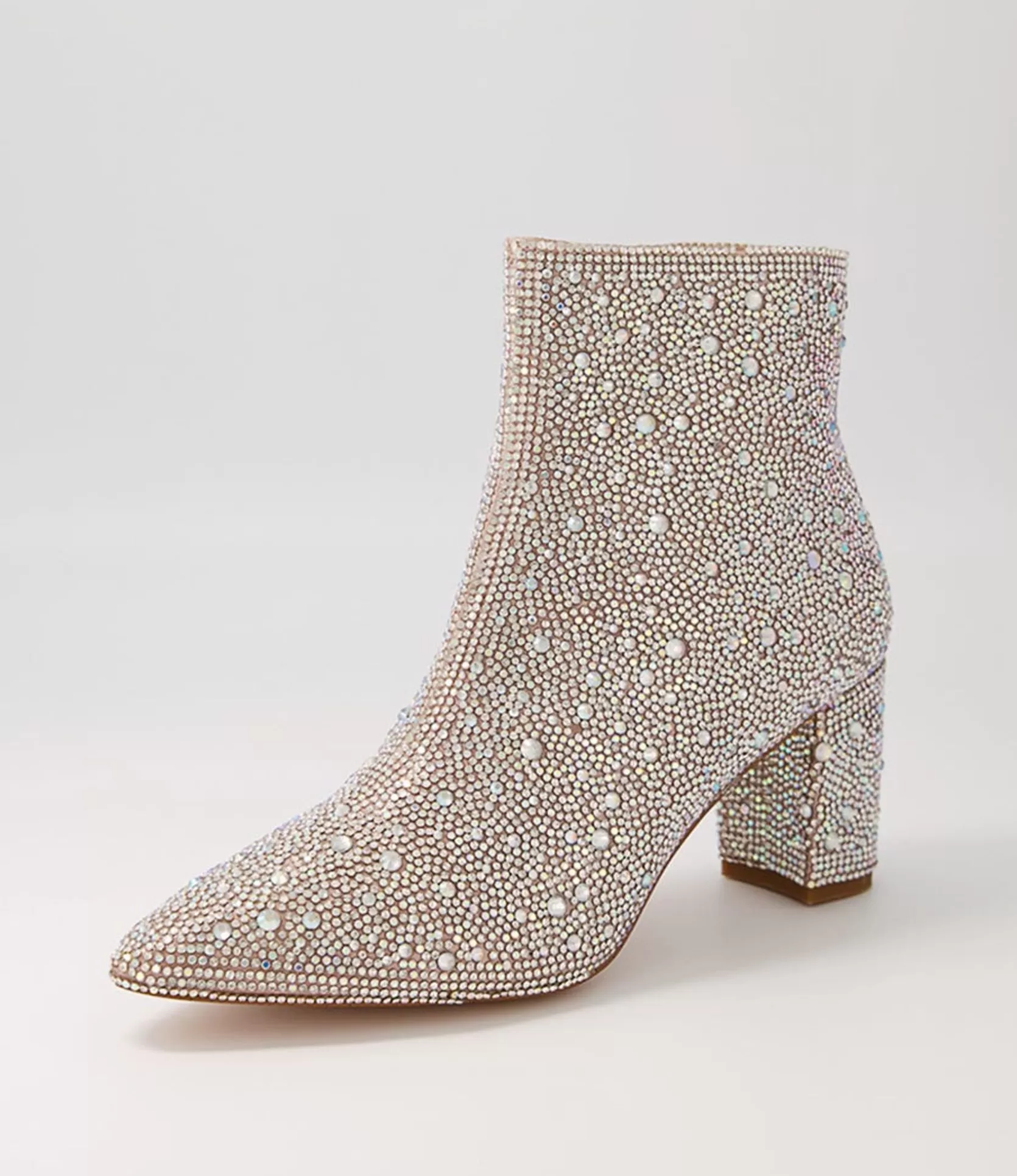 Store Glistin Silver Jewel Fabric Ankle Boots Women Ankle Boots