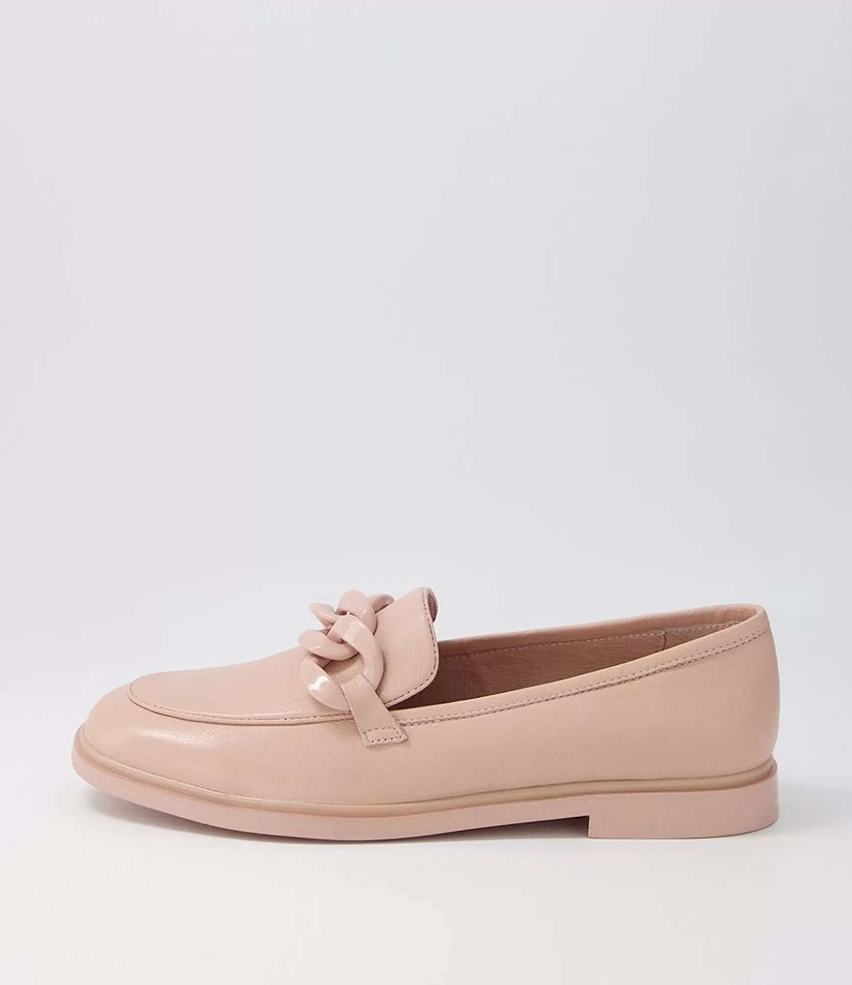 Cheap Gonos Dark Nude Leather Loafers Women Loafers