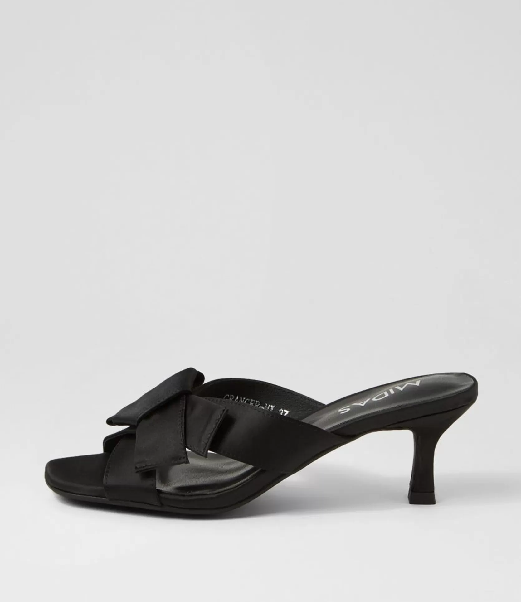 Best Sale Granger Black Satin Sandals Women Heels