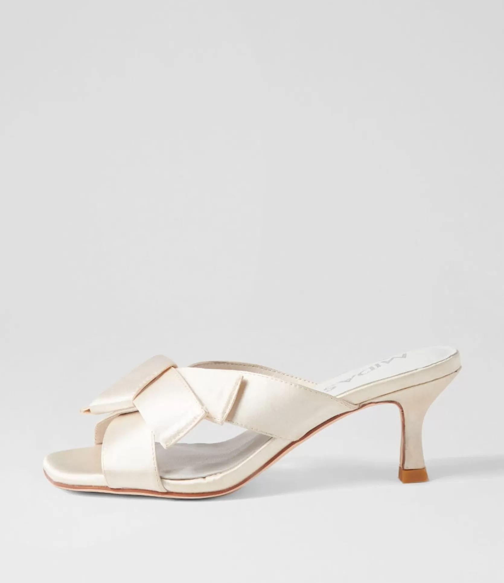 Store Granger Cream Satin Sandals Women Heels