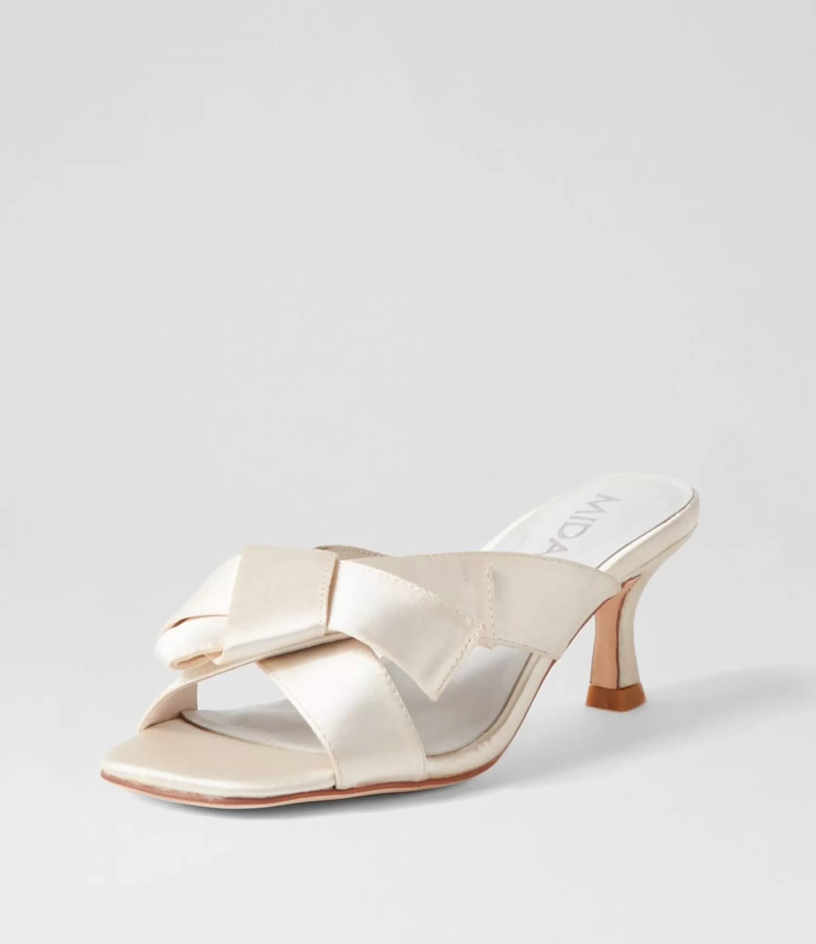 Store Granger Cream Satin Sandals Women Heels