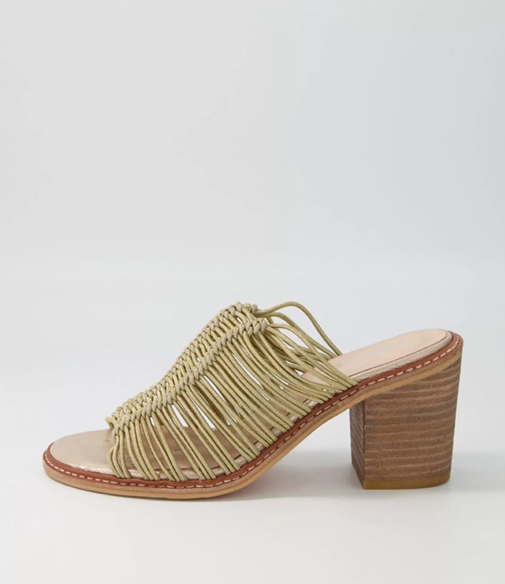 Store Grazi Gold Elastic Sandals Women Heels