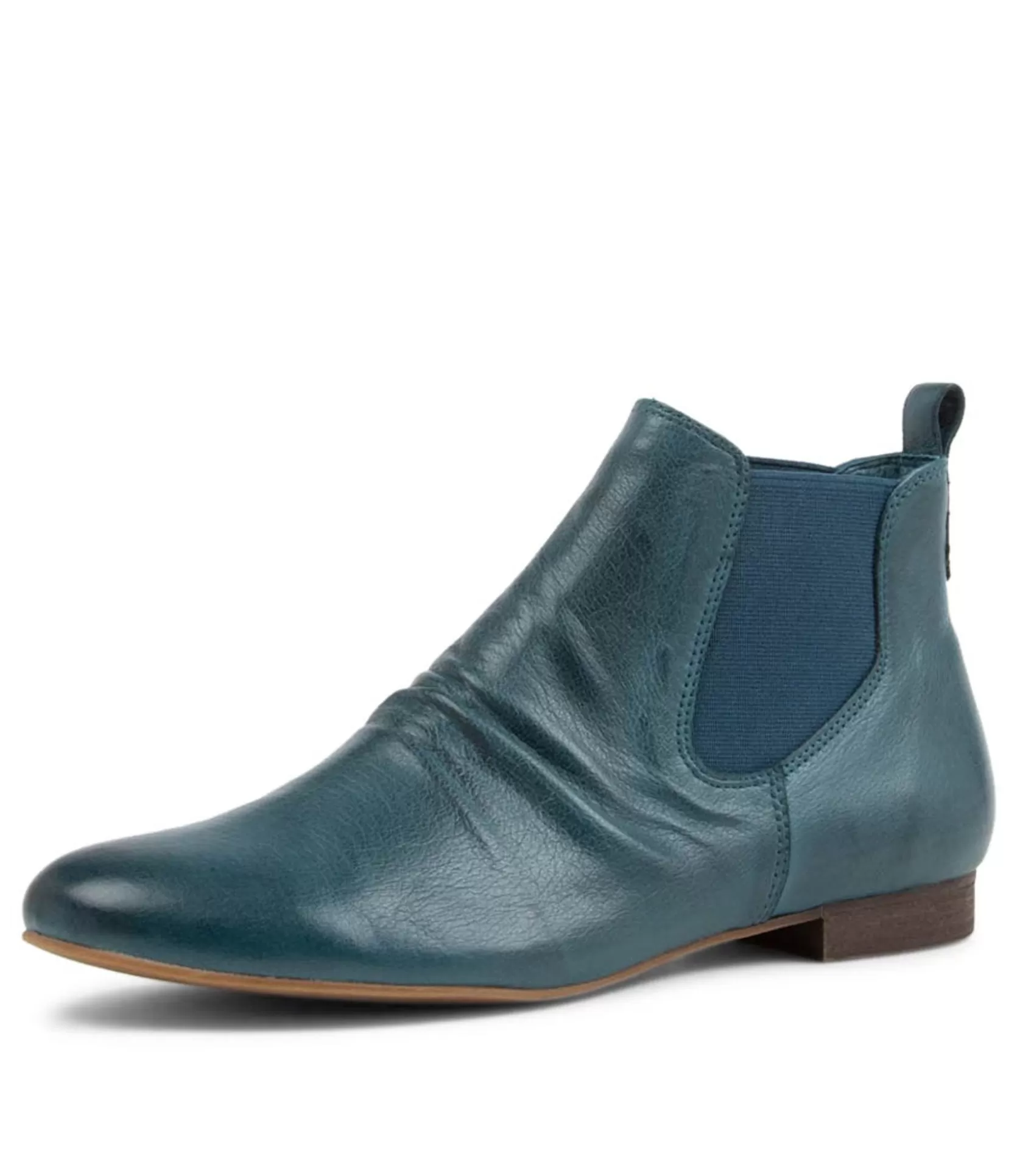 Store Grimble Murky Blue Leather Chelsea Boots Women Ankle Boots