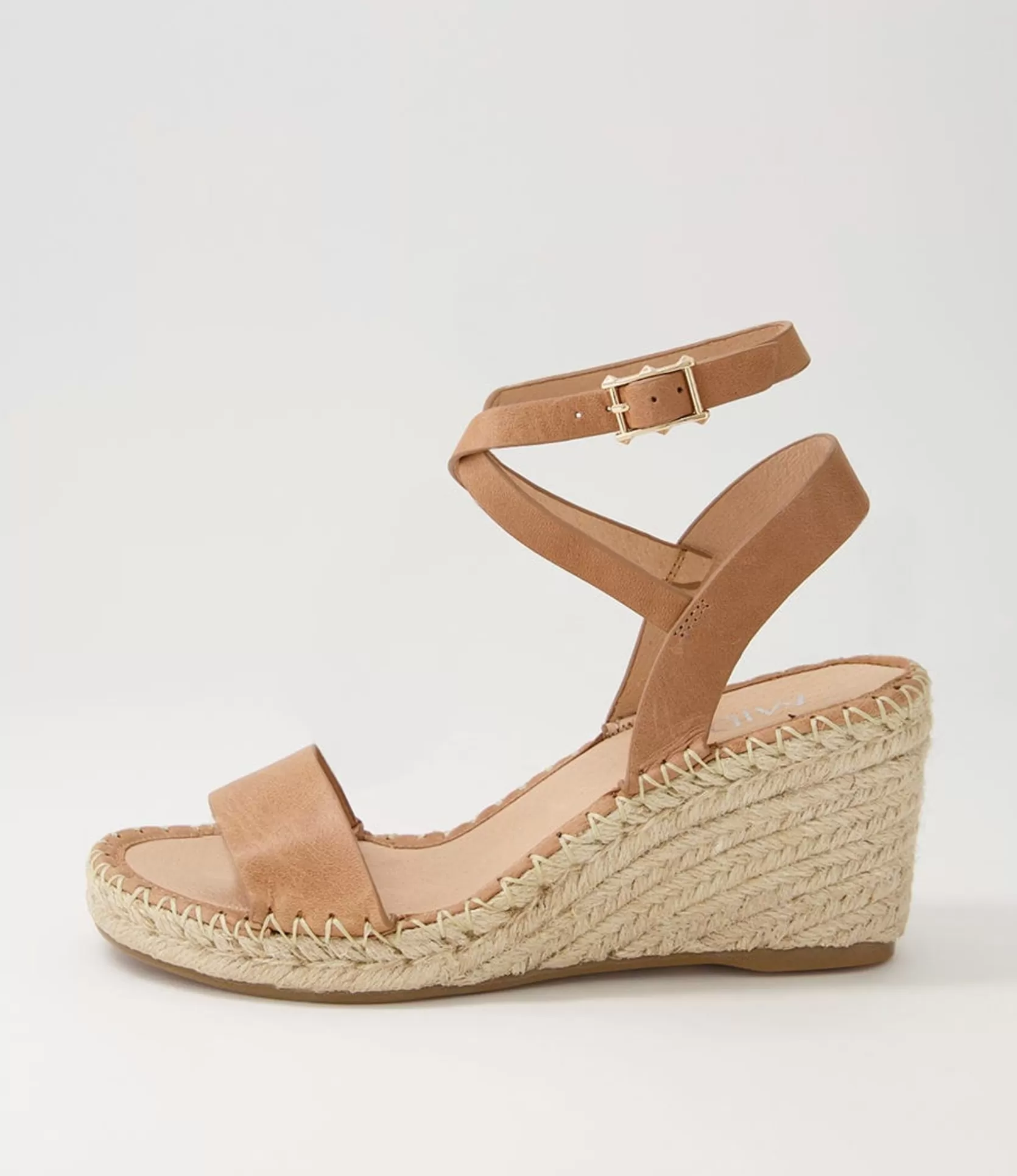 Best Guenie Tan Leather Espadrilles Women Wedges