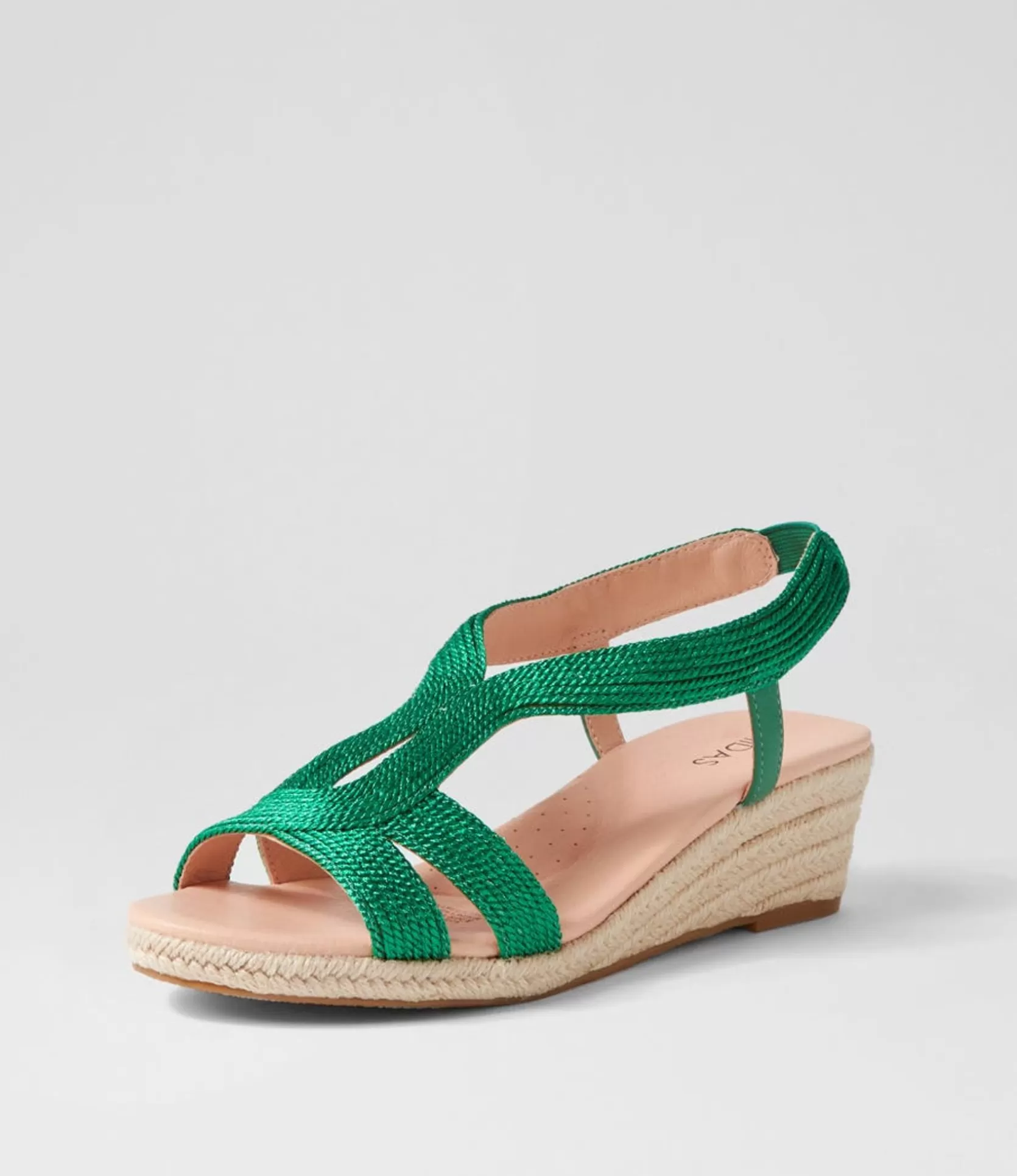 Best Sale Haleb Emerald Rope Leather Espadrilles Women Heels