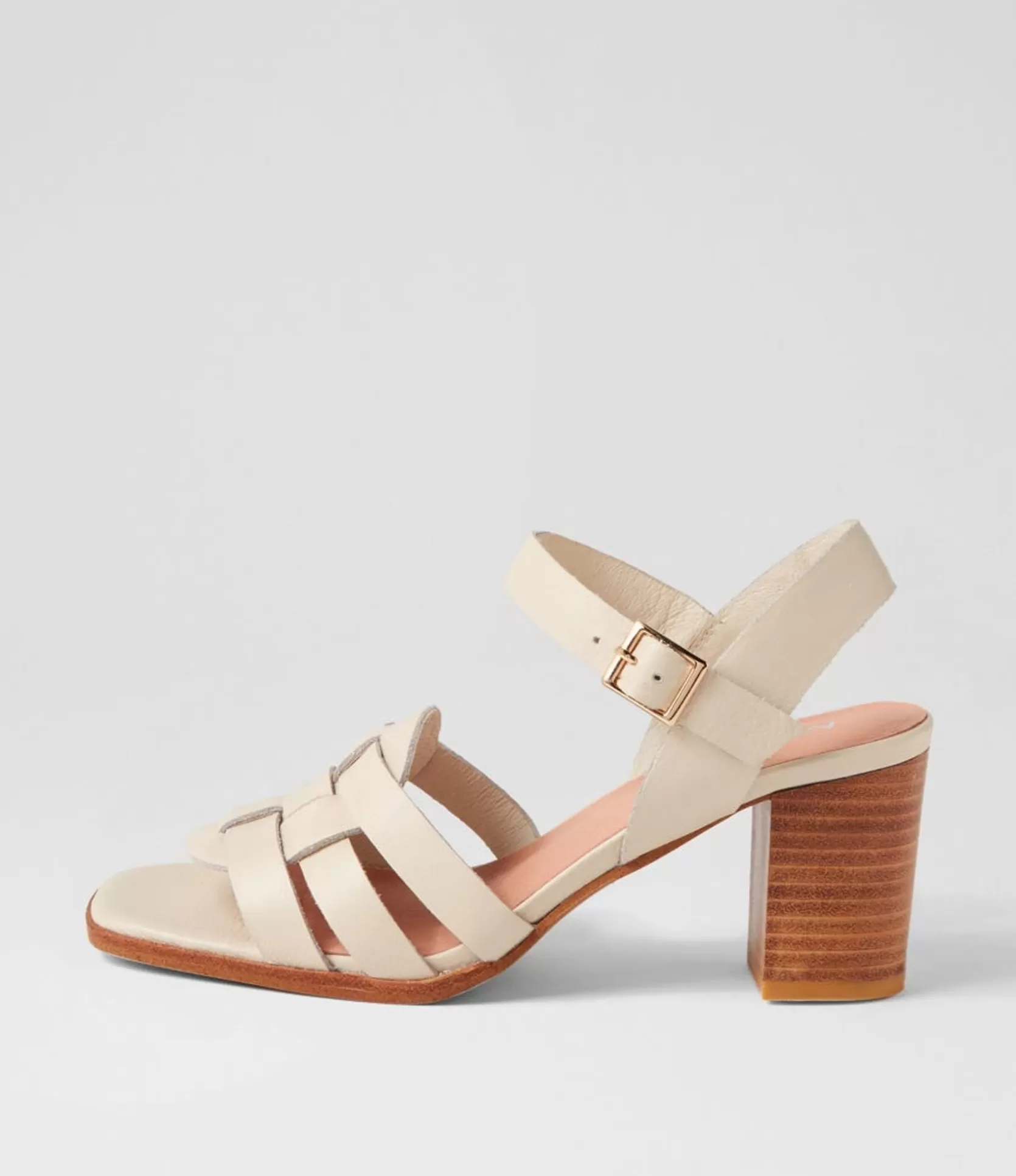 Store Halfa Milk Leather Sandals Women Heels