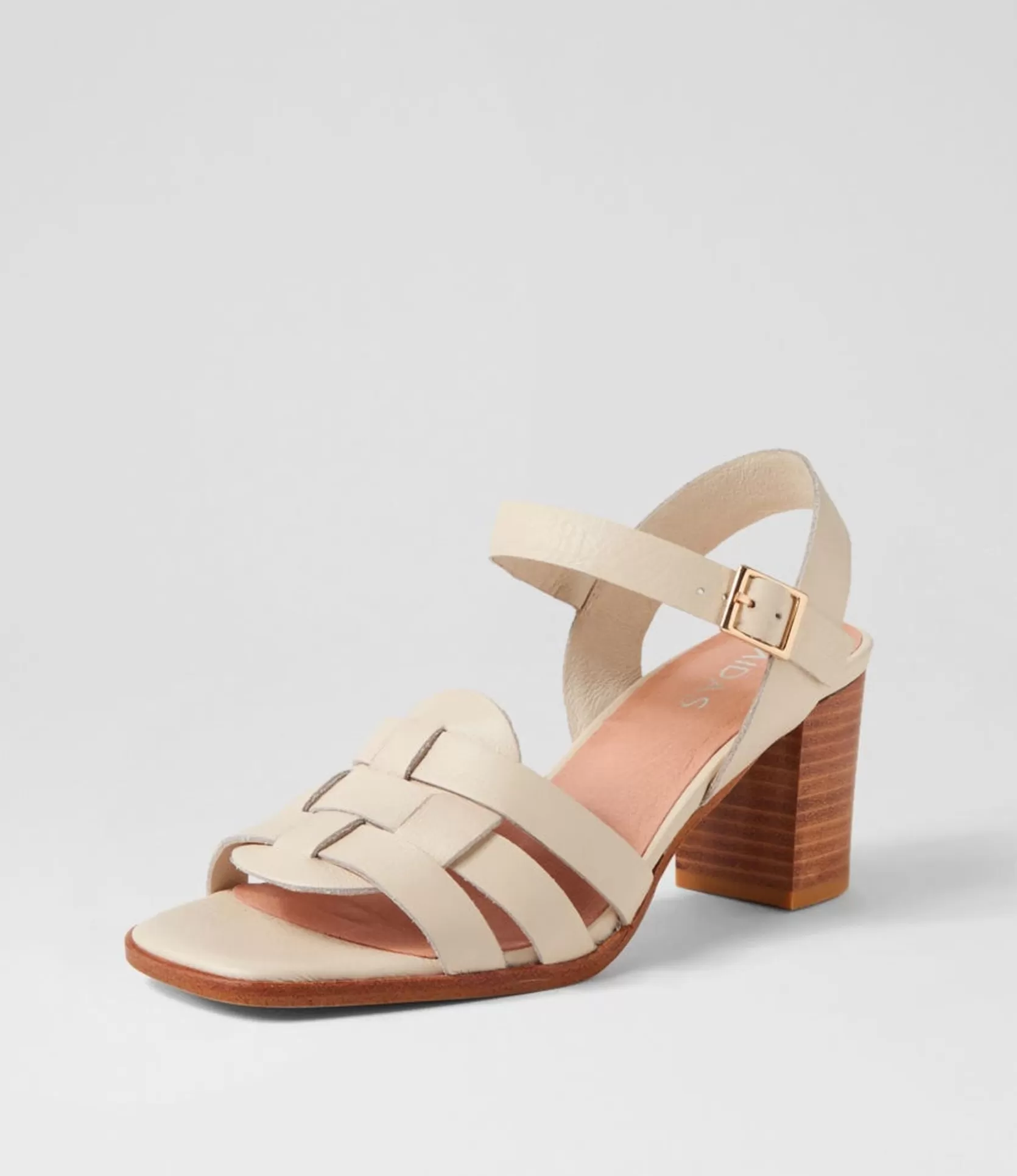 Store Halfa Milk Leather Sandals Women Heels