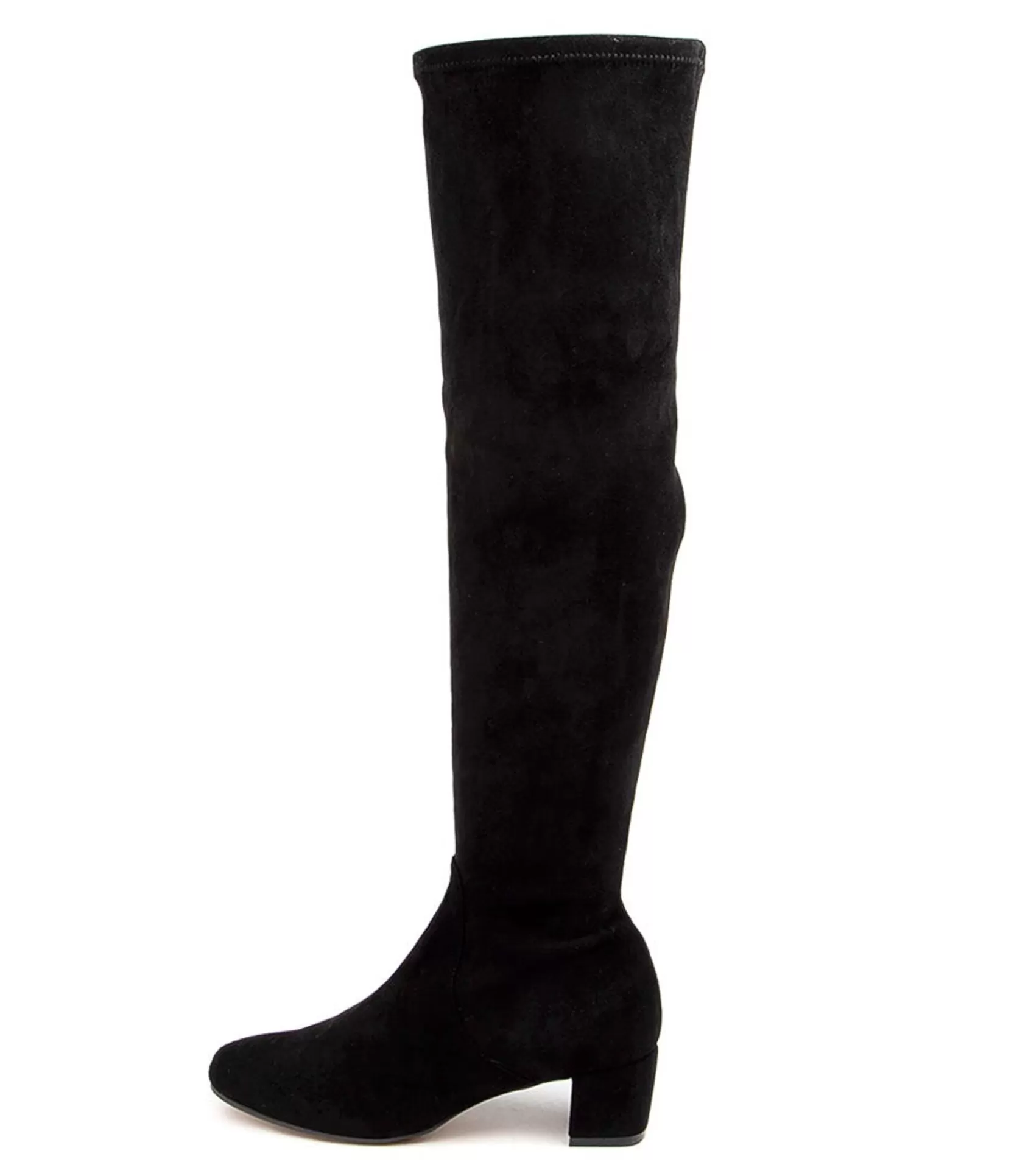 Outlet Harpest Black Microsuede Women Boots