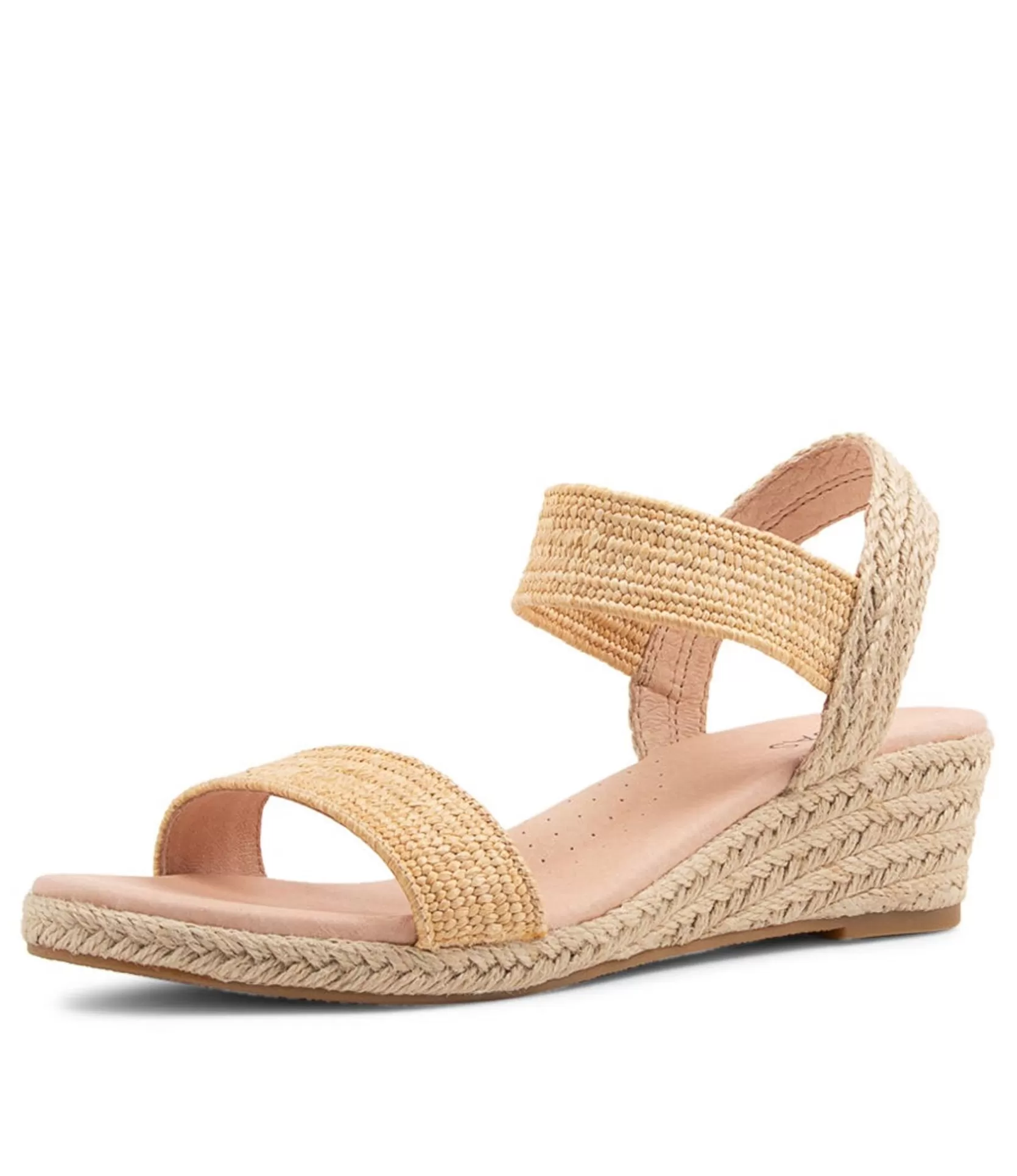 Fashion Havana Natural Weave Elastic Espadrilles Women Wedges
