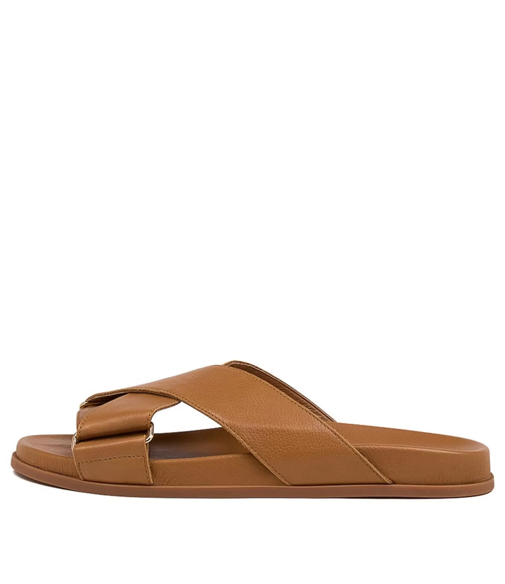Shop Heffie Dk Tan-Tan Sole Women Flats
