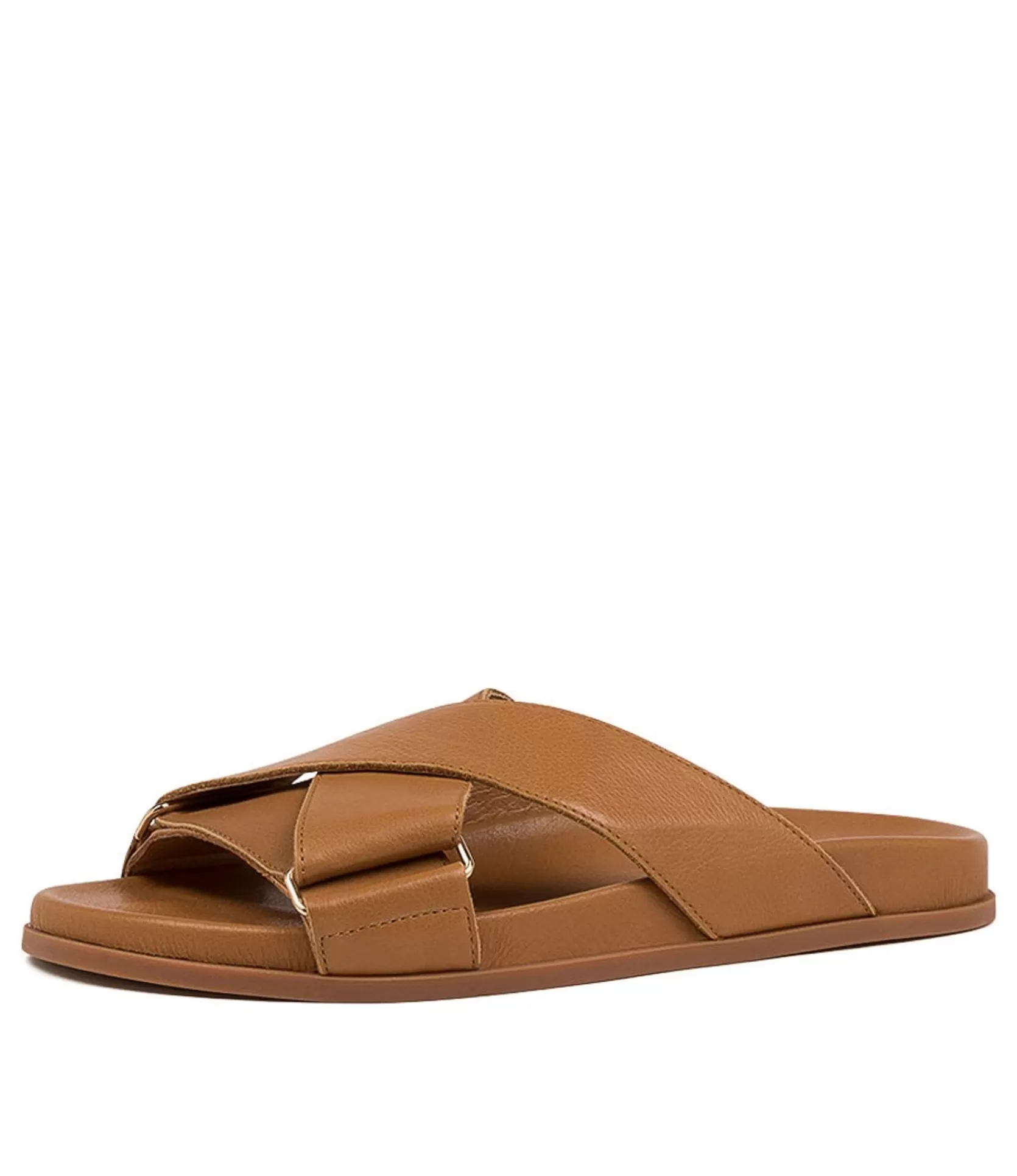 Shop Heffie Dk Tan-Tan Sole Women Flats