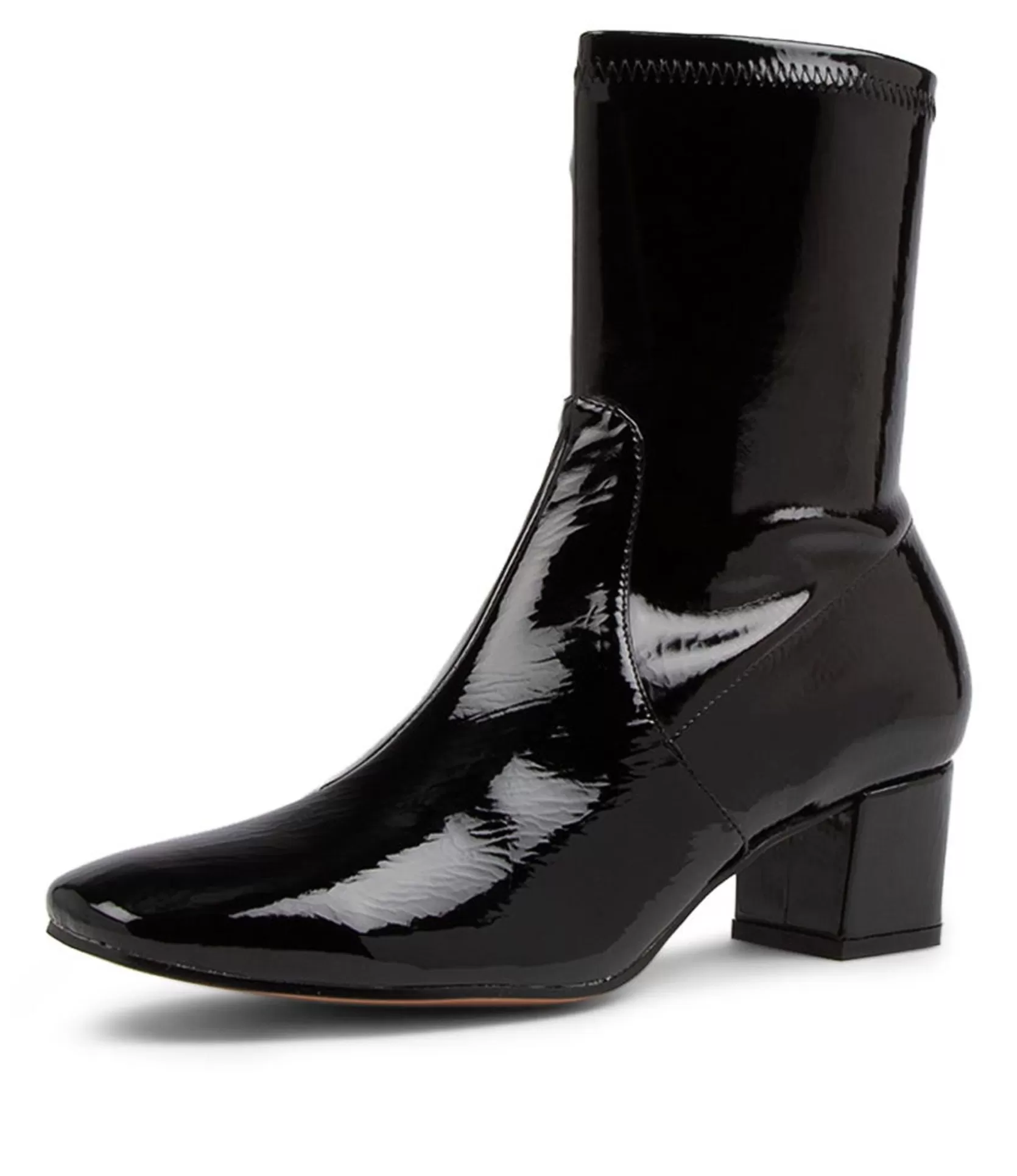 Best Heidi Black Patent Ankle Boots Women Ankle Boots