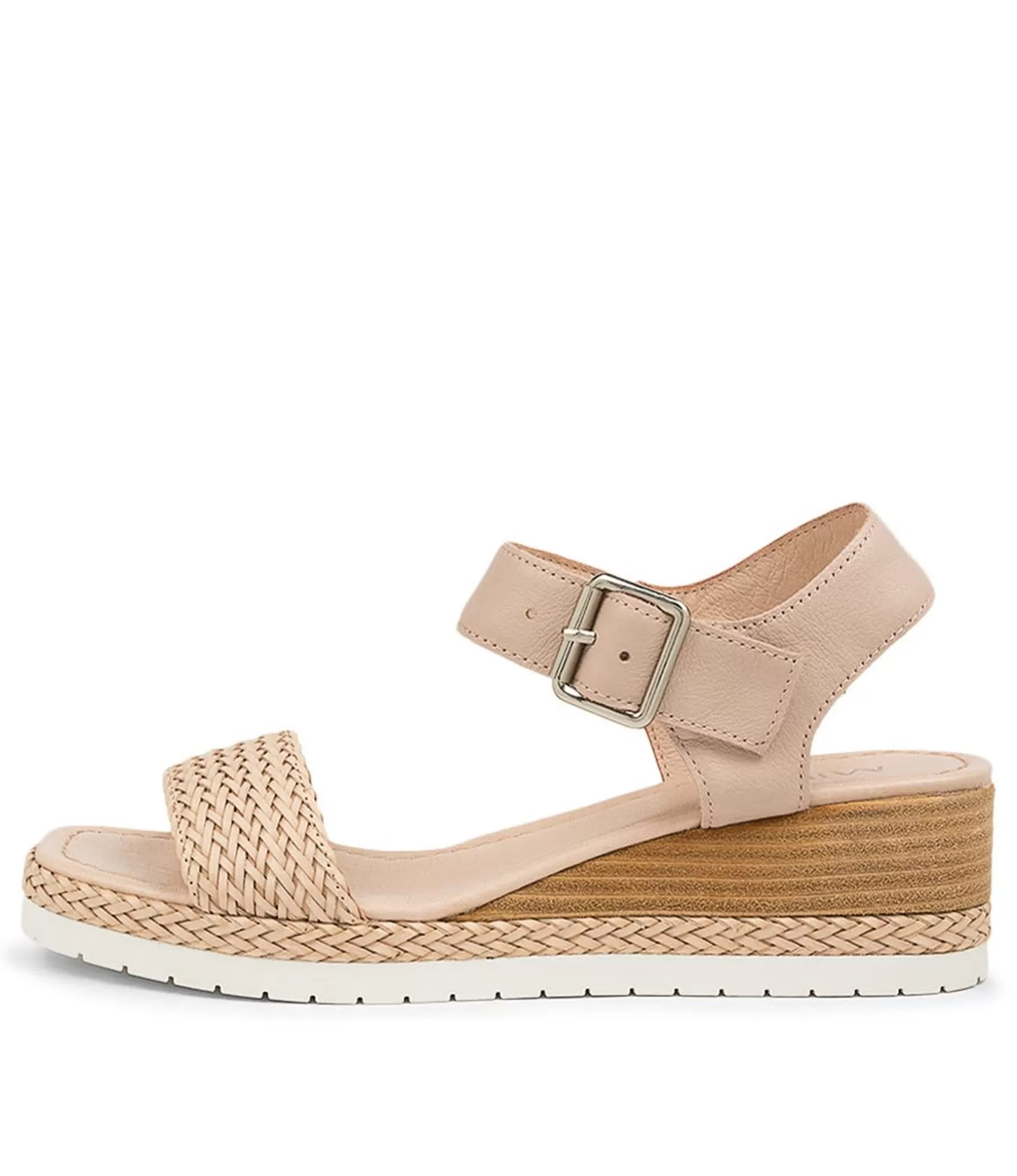 Store Imara Nude Weave-Leather Women Wedges