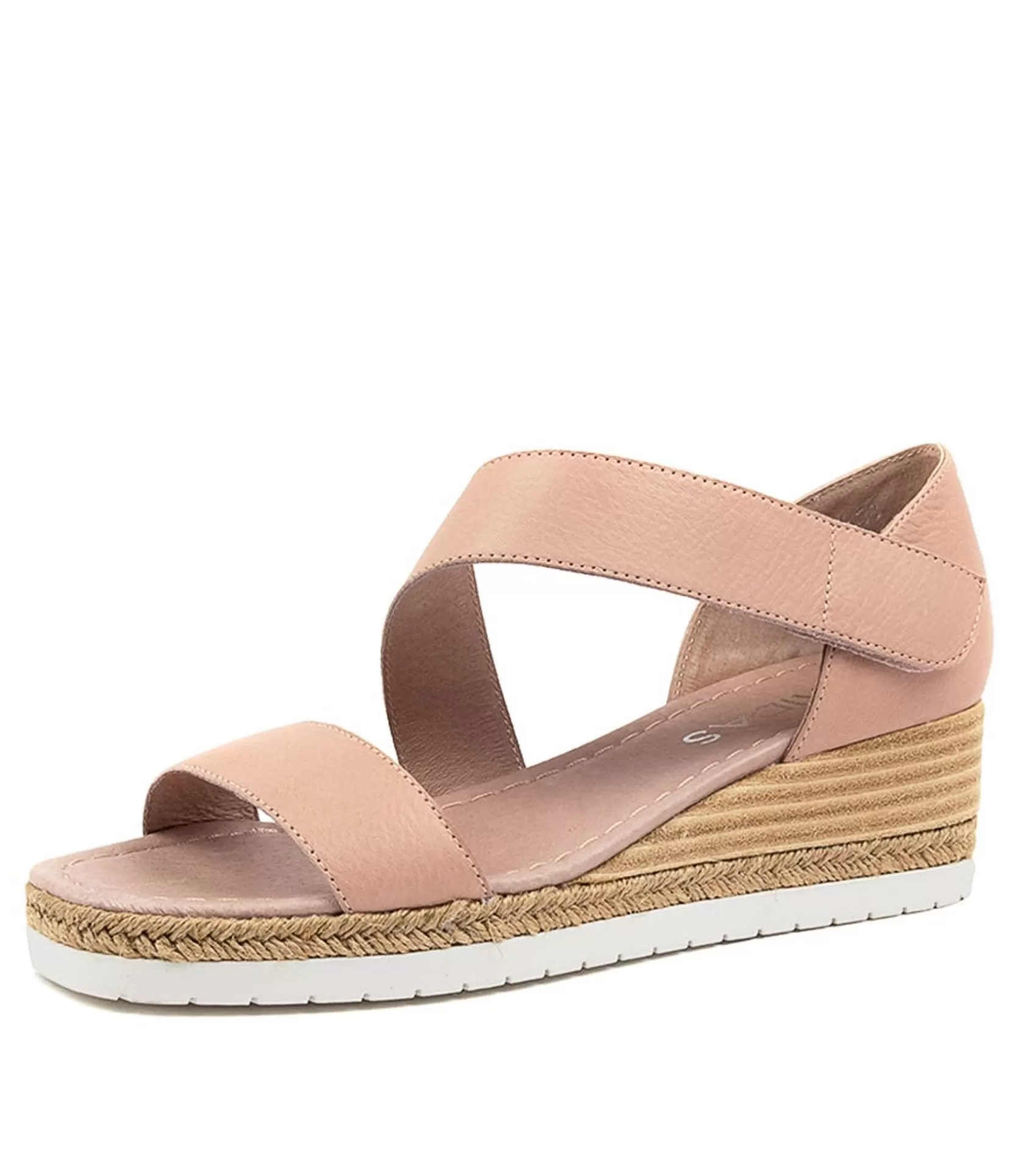 Cheap Inari Warm Rose Leather Women Wedges