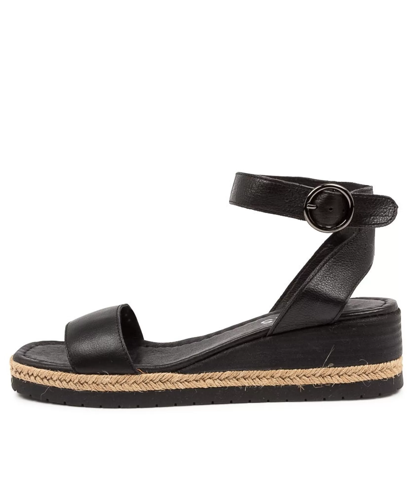 Flash Sale Ivana Black Leather Women Wedges