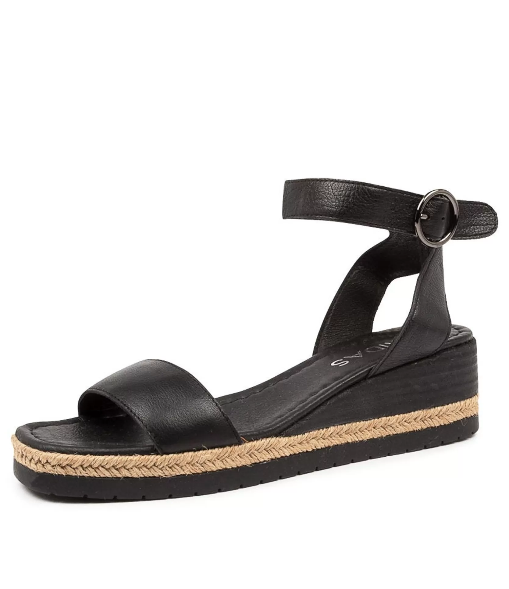 Flash Sale Ivana Black Leather Women Wedges