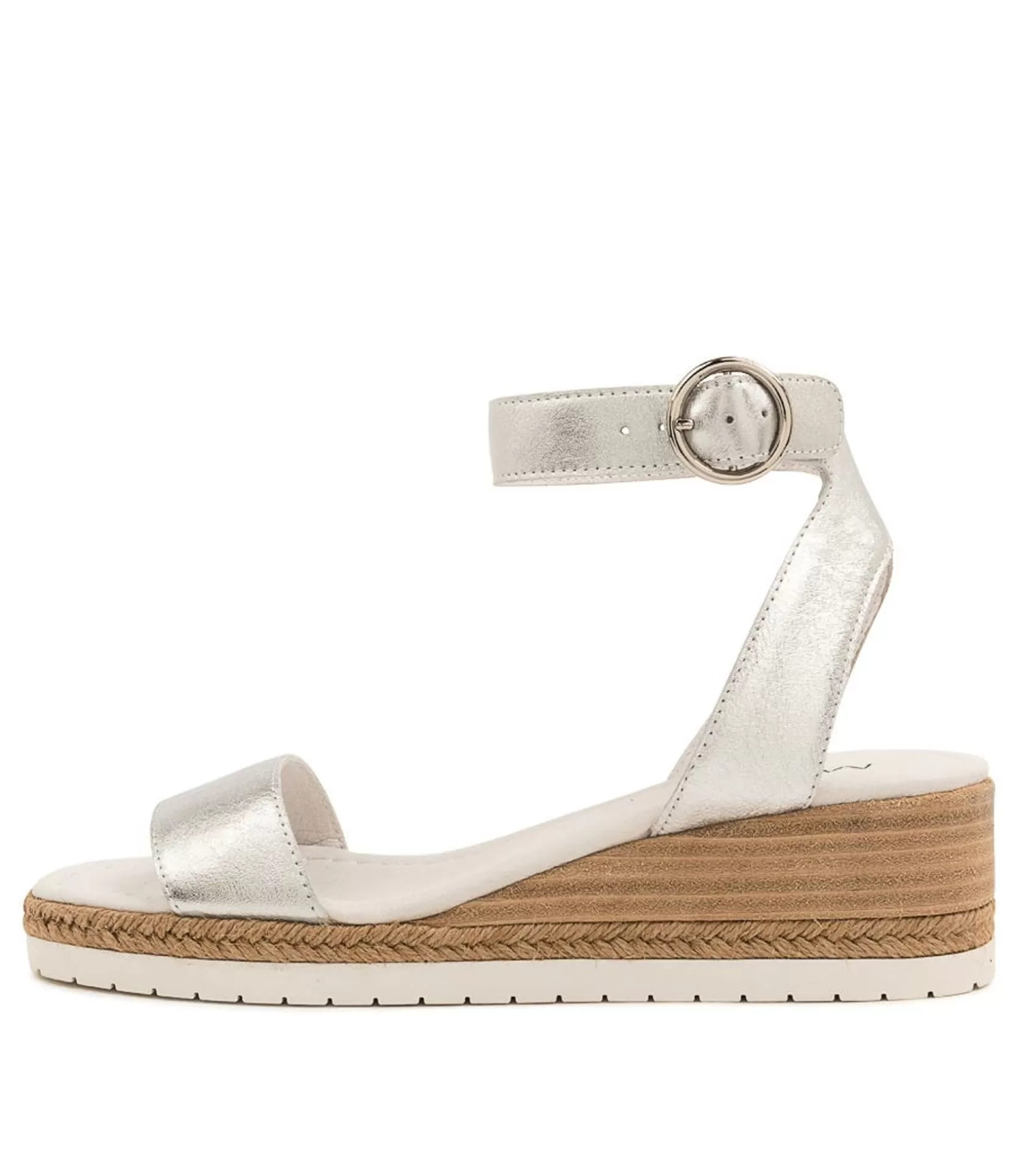Cheap Ivana Silver Leather Women Wedges