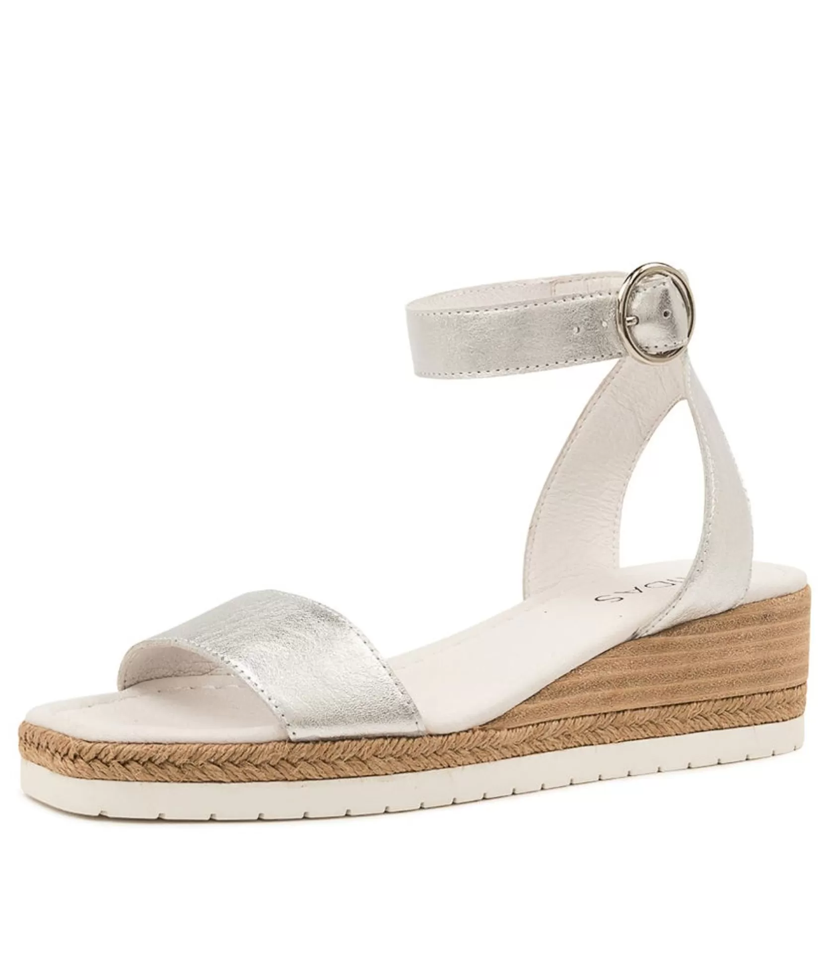 Cheap Ivana Silver Leather Women Wedges